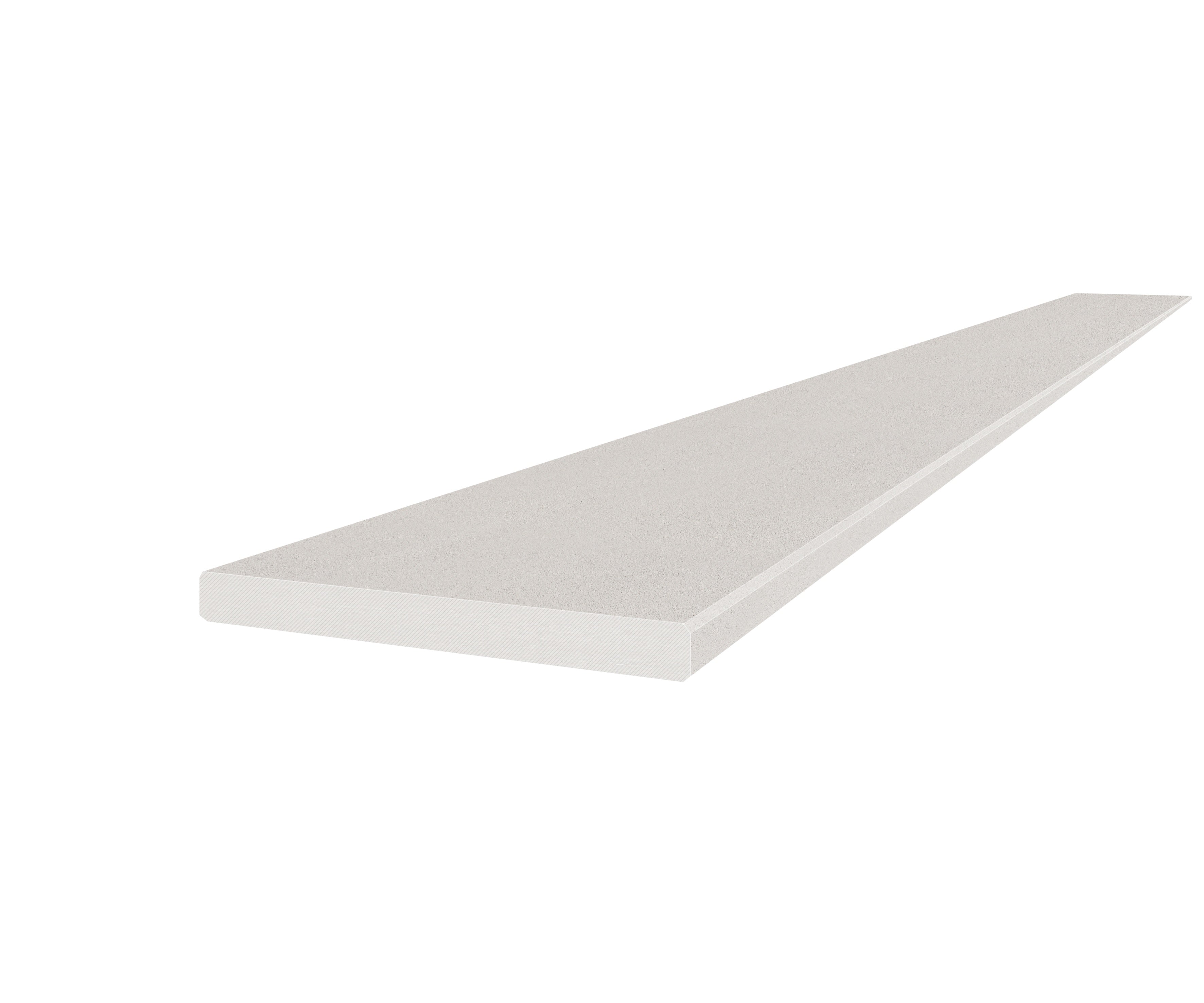 Marmiline Pearl engineered stone trim by Anatolia, top-down product view, 6"×94 1/2"×19/32" size. Chinese engineered stone for floors and walls.
