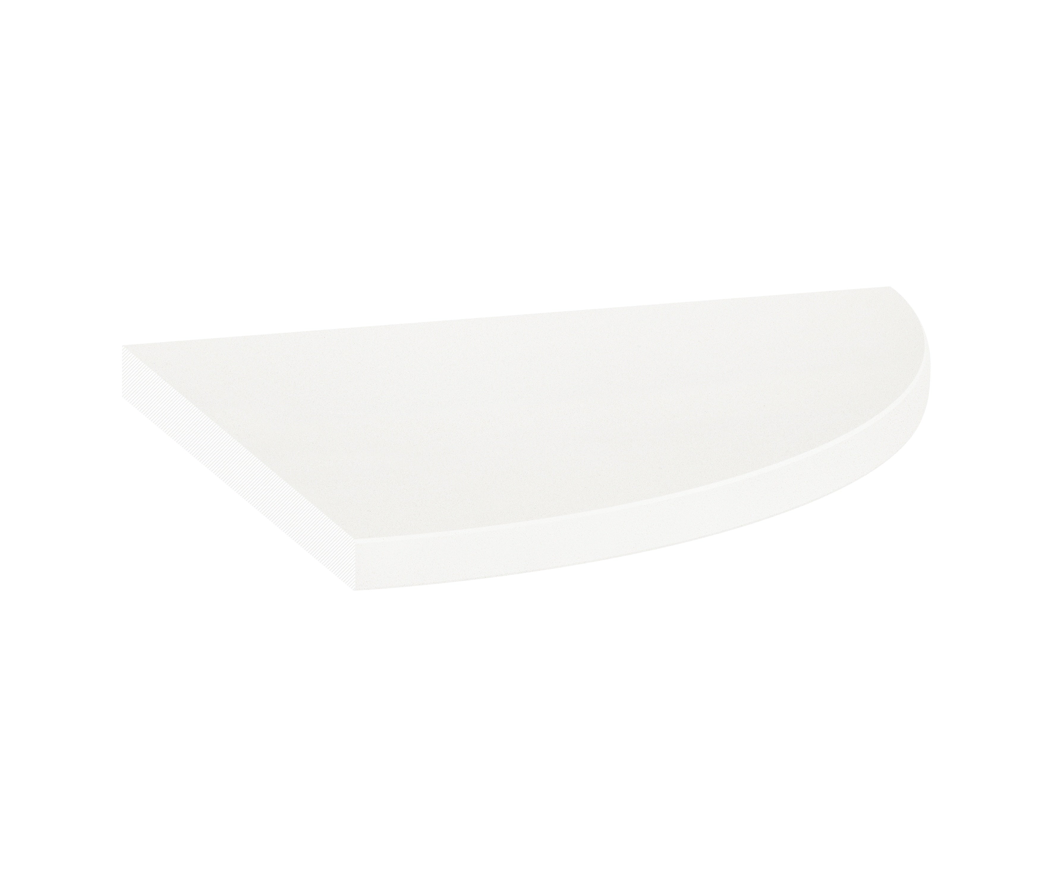 Marmiline Pearl engineered stone trim by Anatolia, top-down product view, 8 29/32"×19/32" size. Chinese engineered stone for floors and walls.