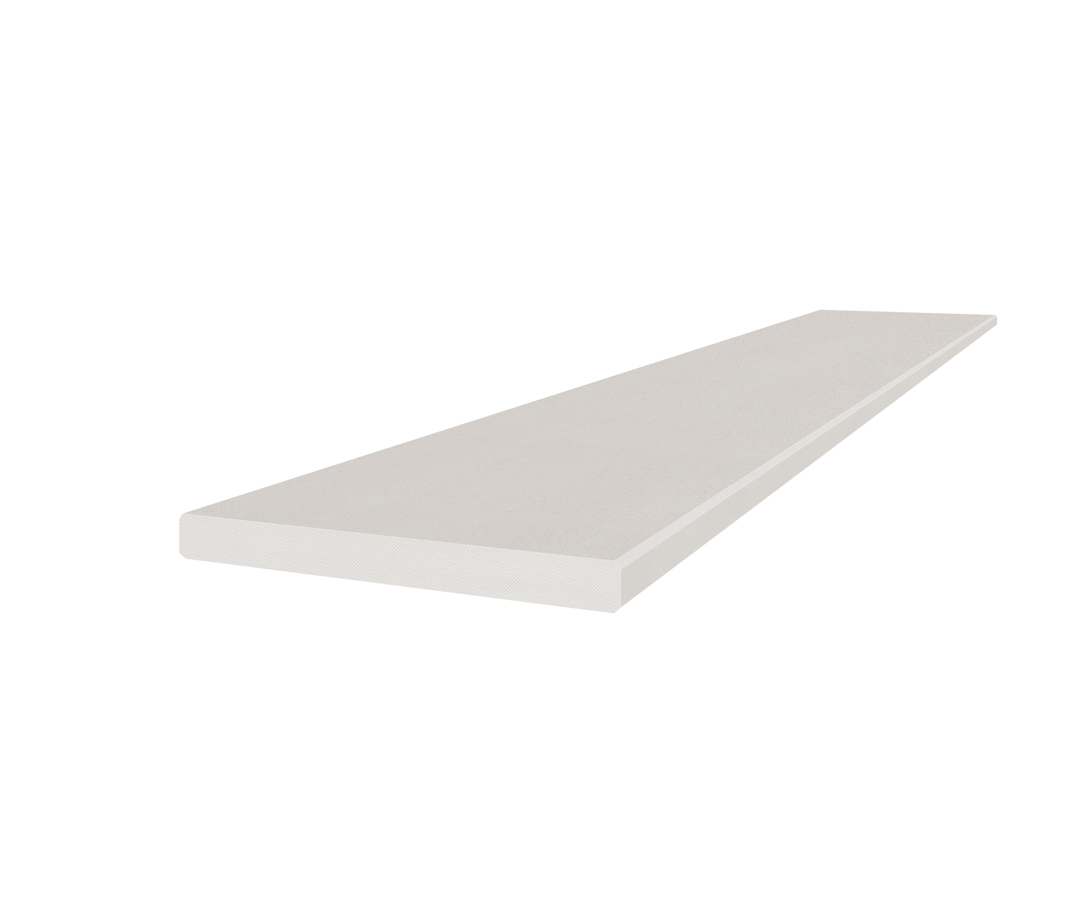 Marmiline Pearl engineered stone trim by Anatolia, top-down product view, 6"×76"×19/32" size. Chinese engineered stone for floors and walls.