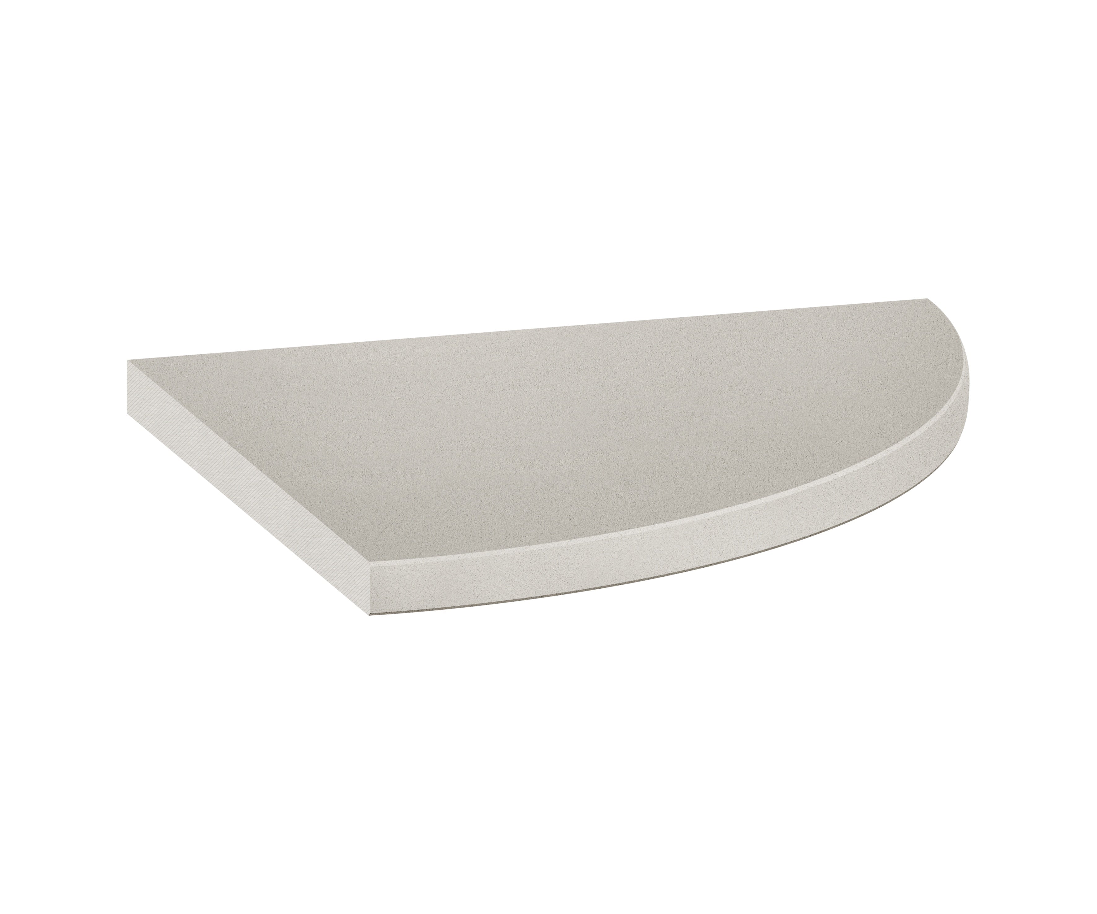 Marmiline Snow engineered stone trim by Anatolia, top-down product view, 8 29/32"×19/32" size. Chinese engineered stone for floors and walls.