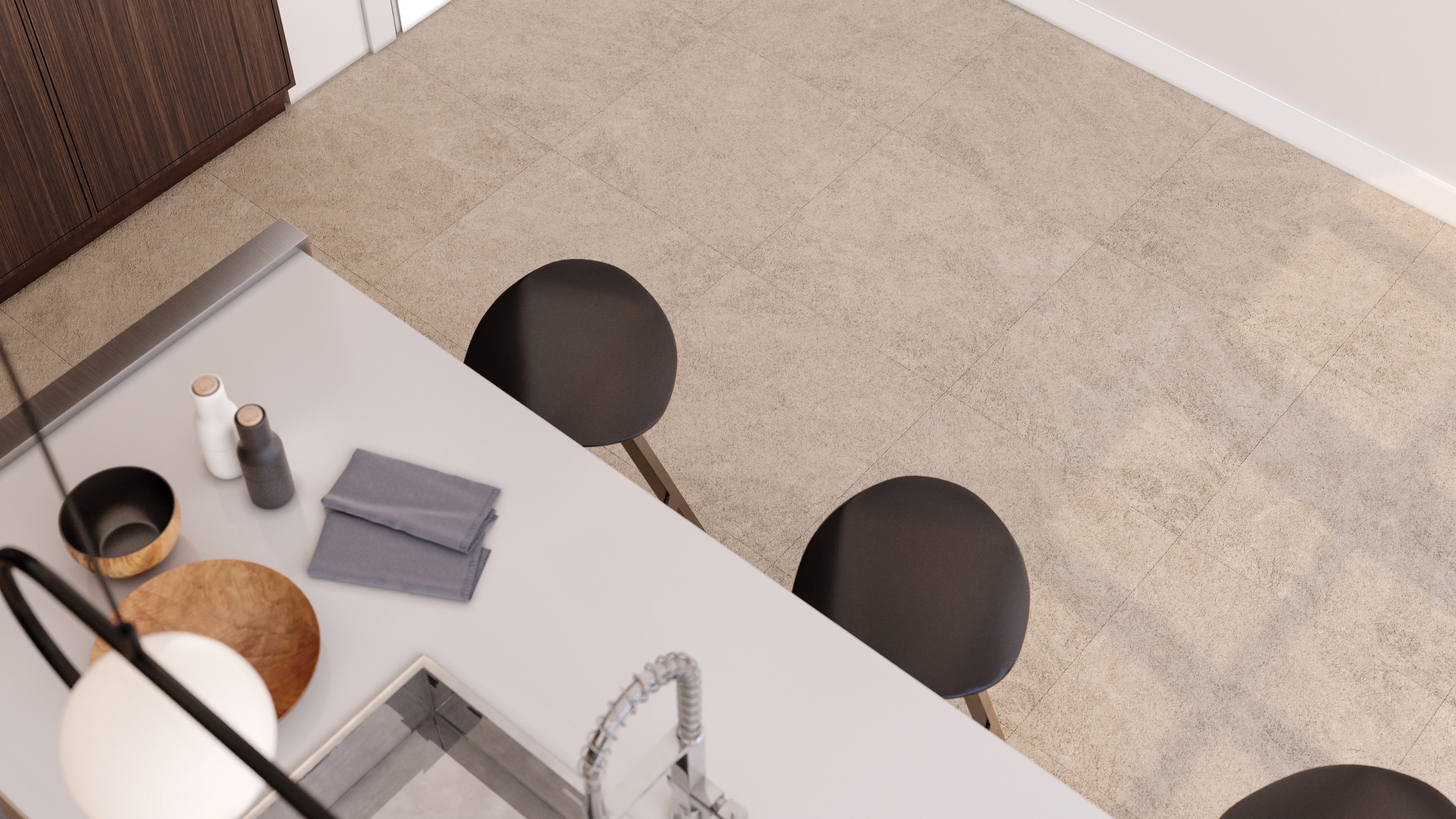 Mayfair Allure Ivory porcelain trim by Anatolia, top-down product view, 3"×12"×11/32" size. Indian porcelain for floors and walls.