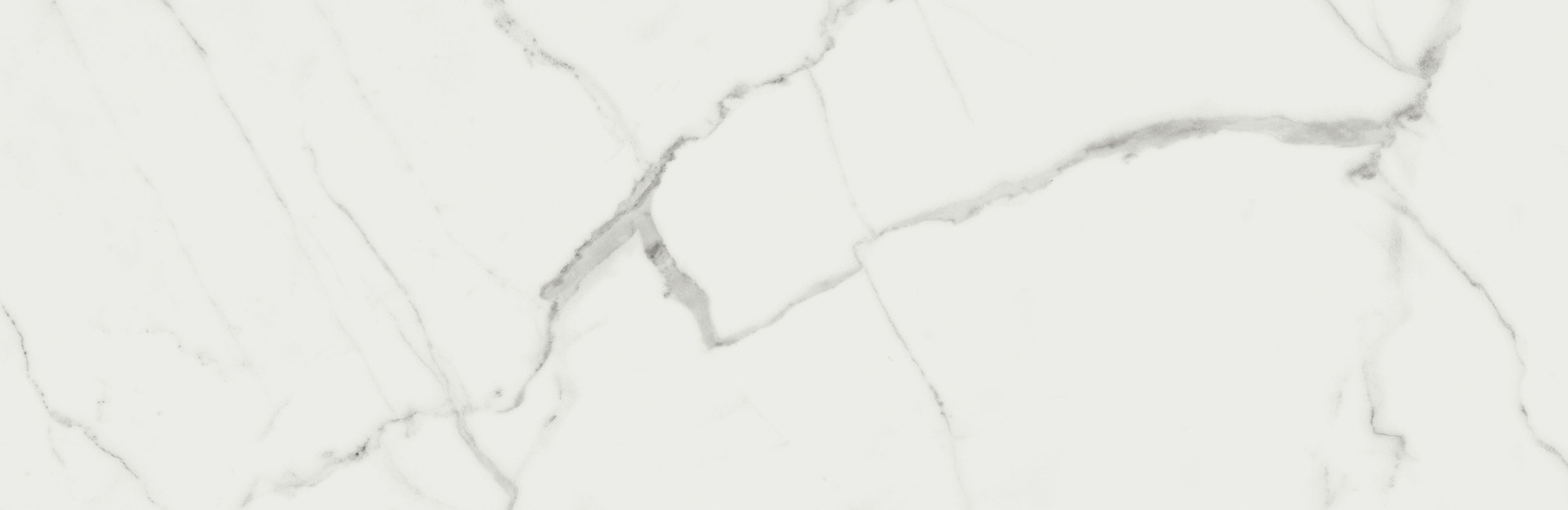 Mayfair Statuario Venato porcelain field tile by Anatolia, top-down product view, 10 1/2"×32"×11/32" size. Indian porcelain for floors and walls.