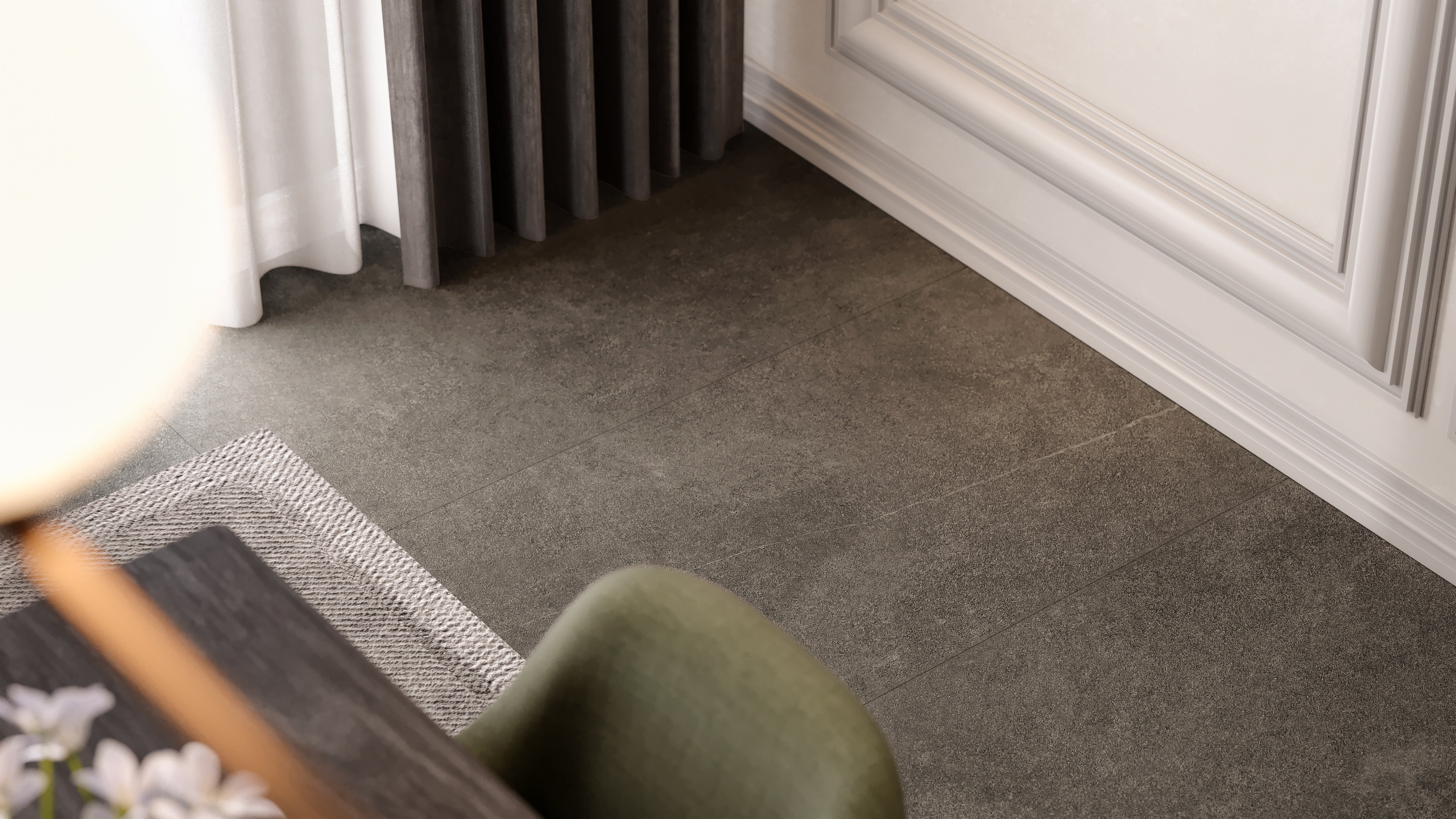 MJORK: Carbon Porcelain Field Tile (24"×48"×5/16" | Matte | Rectified)