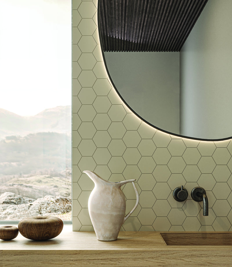 Anatolia Monoforma Storm silk porcelain tile in a room setting — available at Surface Group lifestyle image