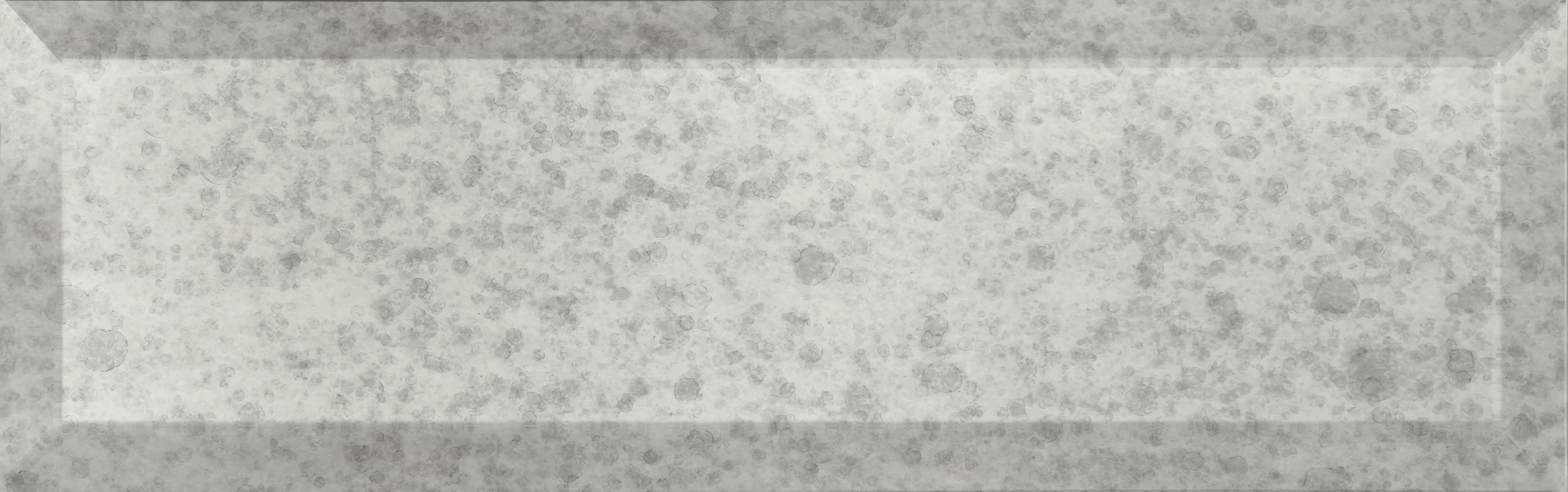 Obsidian Antique Silver glass field tile by Anatolia, top-down product view, 3"×9"×1/4" size. Chinese glass for floors and walls.