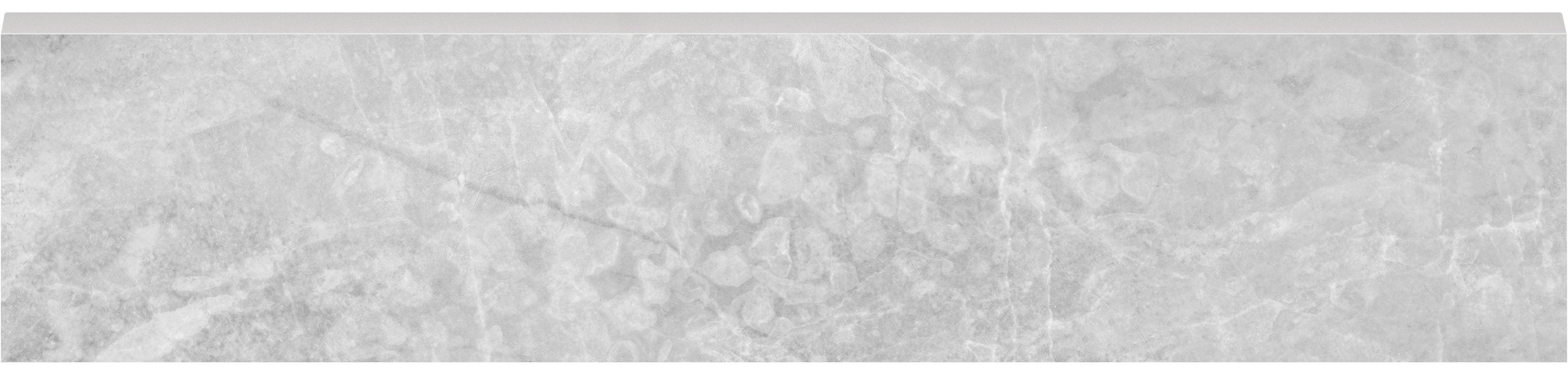 Plata Perla Grigia porcelain trim by Anatolia, top-down product view, 3"×12"×11/32" size. Premium porcelain for floors and walls.