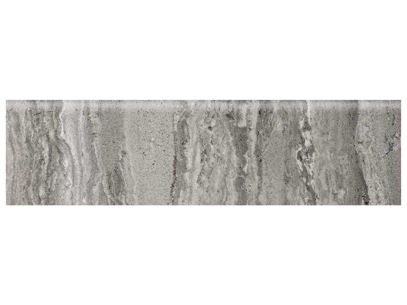Precept Mica porcelain bullnose trim by Anatolia Tile, top-down product view.