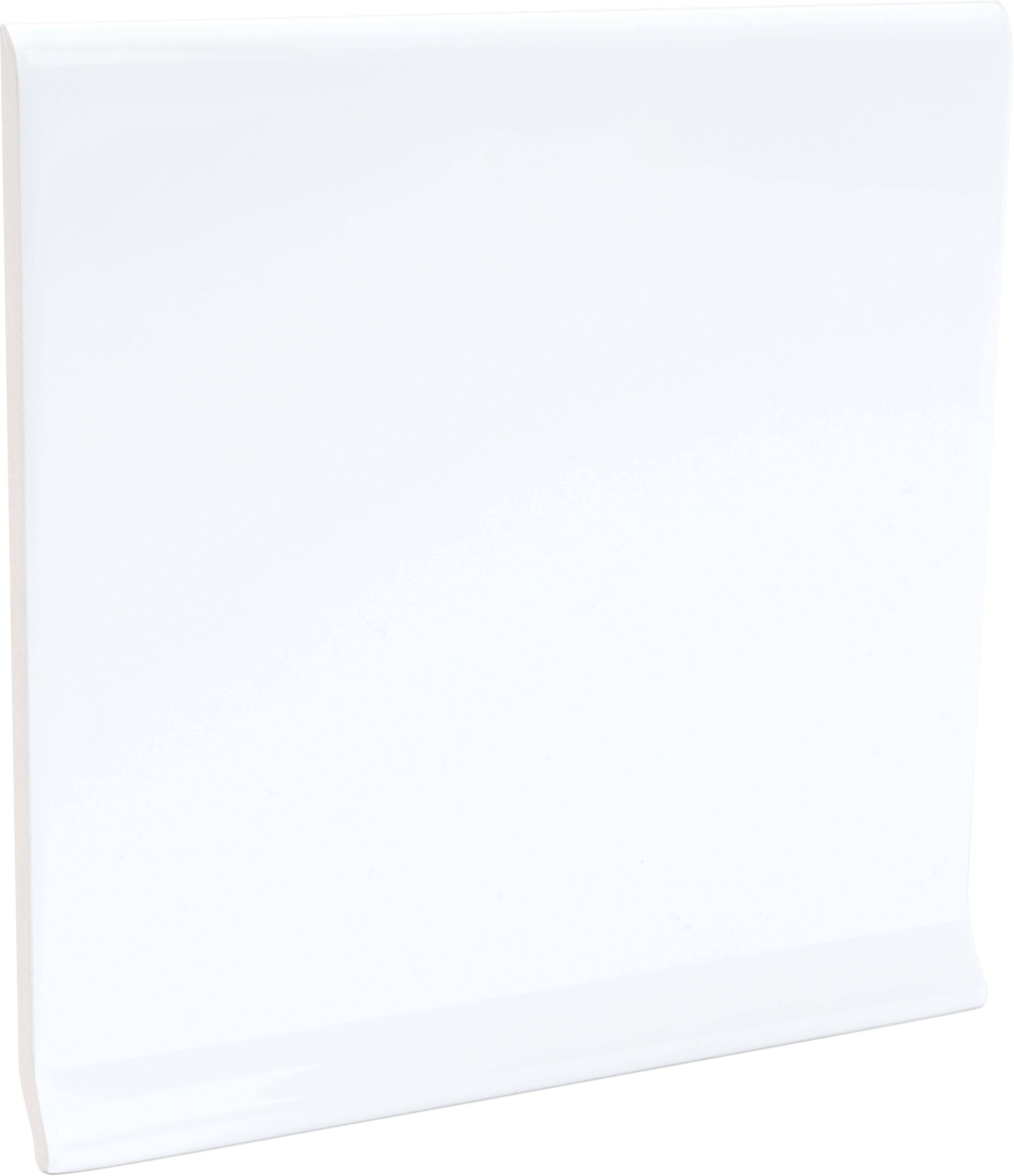 Purity Ice ceramic trim by Anatolia, top-down product view, 6"×9/32" size. Vietnamese ceramic for floors and walls.