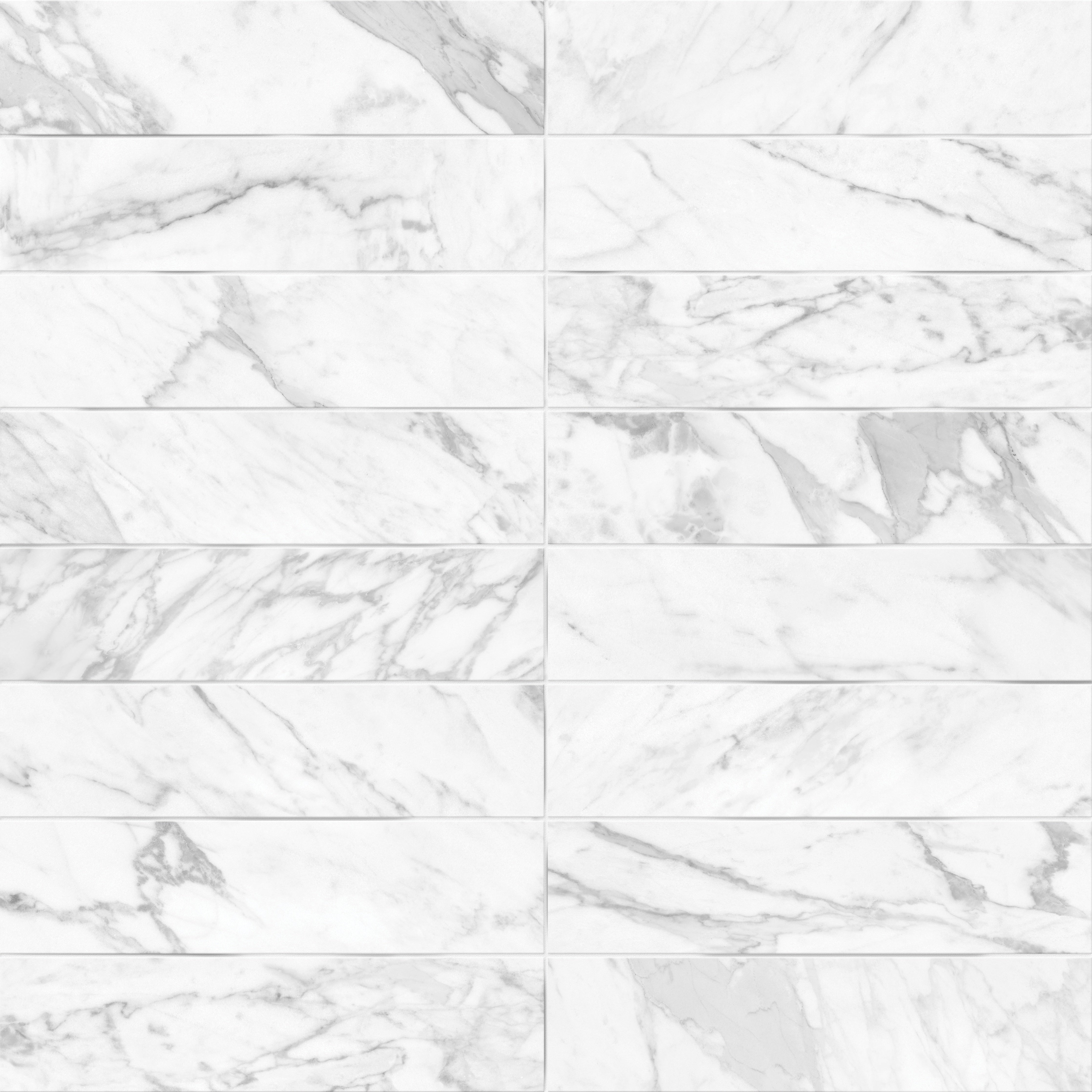 Raffino Bianco Vita ceramic field tile by Anatolia, top-down product view, 3"×12"×11/32" size. Turkish ceramic for floors and walls.