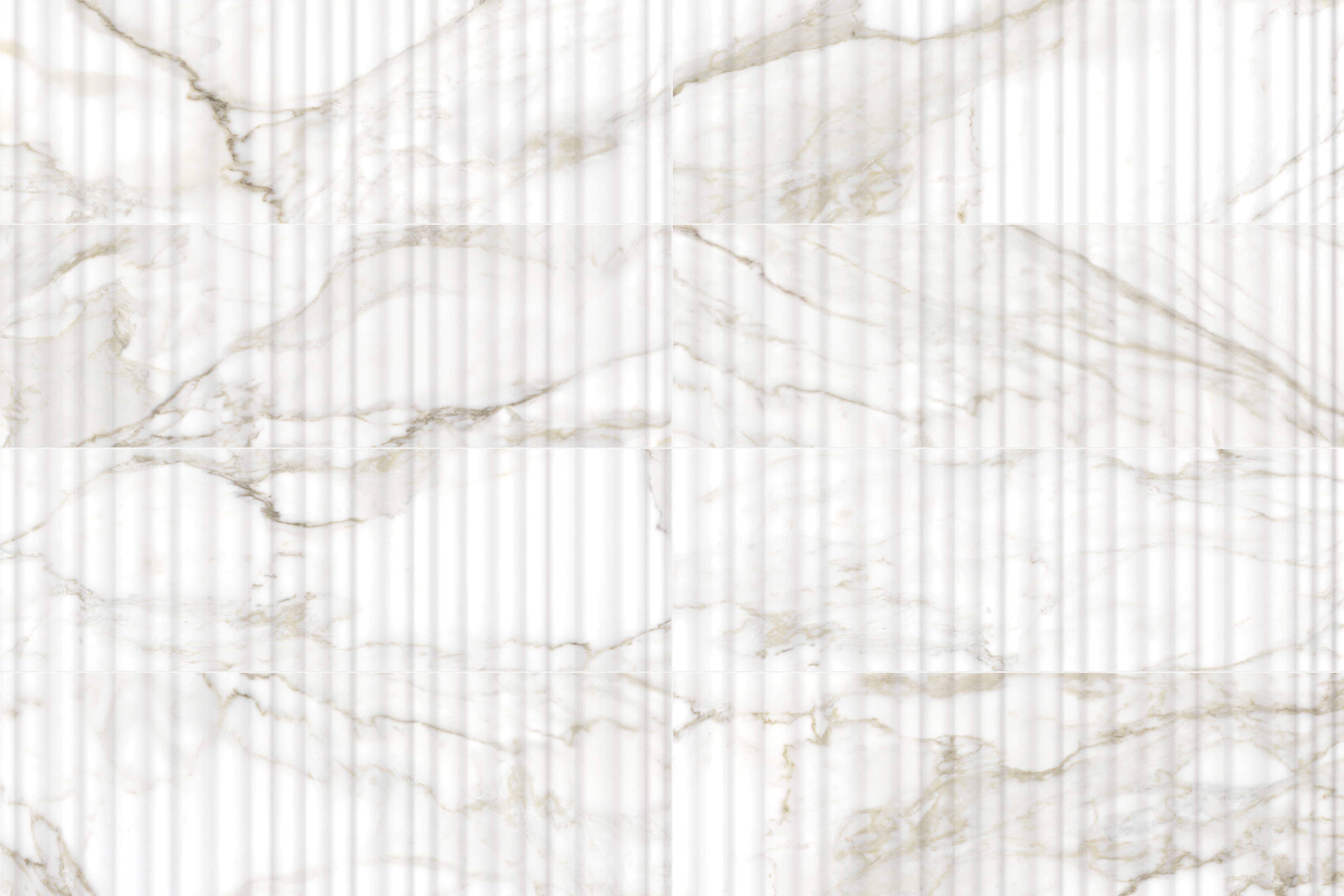 Raffino Calacatta Dolce ceramic field tile by Anatolia, top-down product view, 12"×36"×3/8" size. Turkish ceramic for floors and walls.