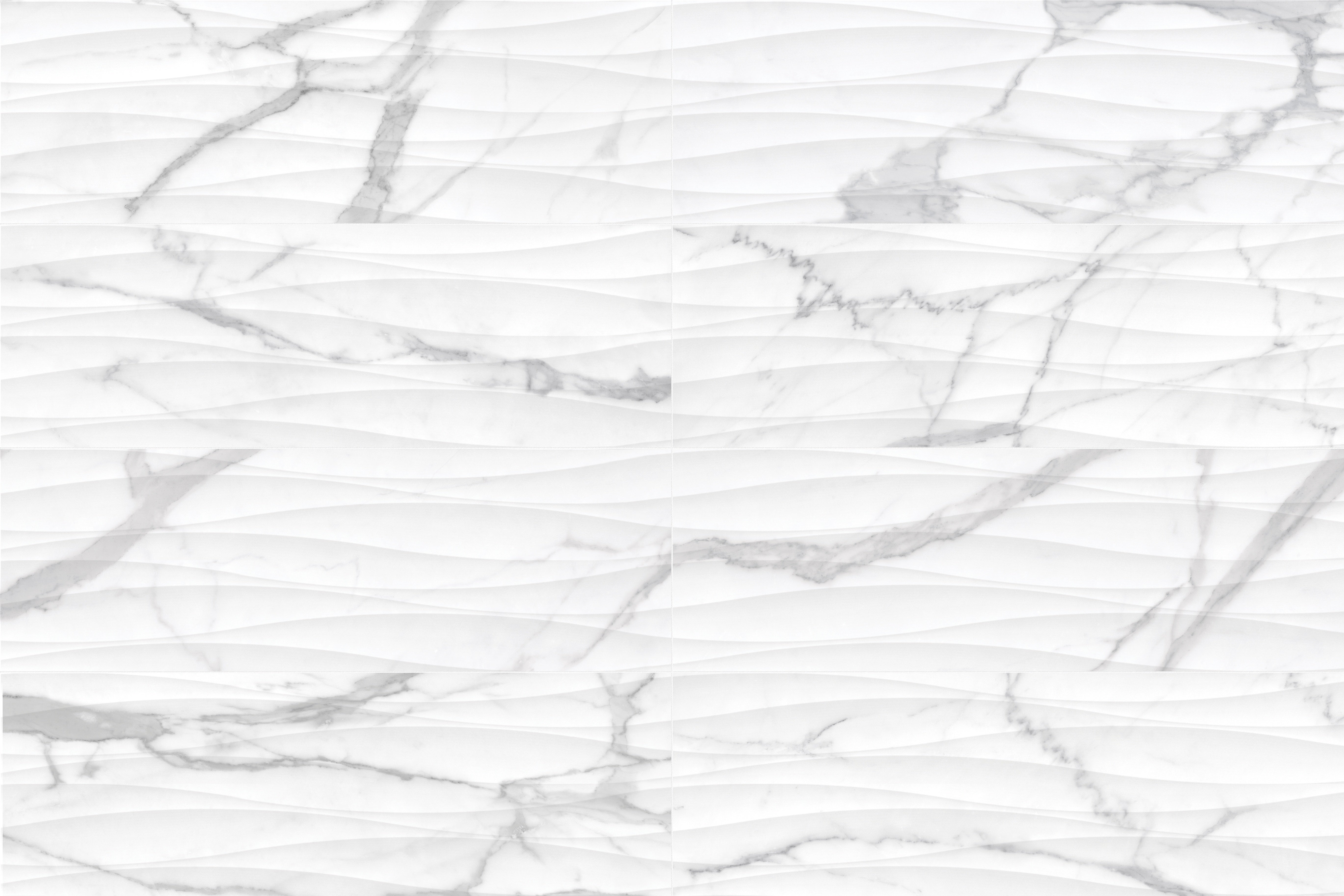 Raffino Statuario Valore ceramic field tile by Anatolia, top-down product view, 12"×36"×3/8" size. Turkish ceramic for floors and walls.