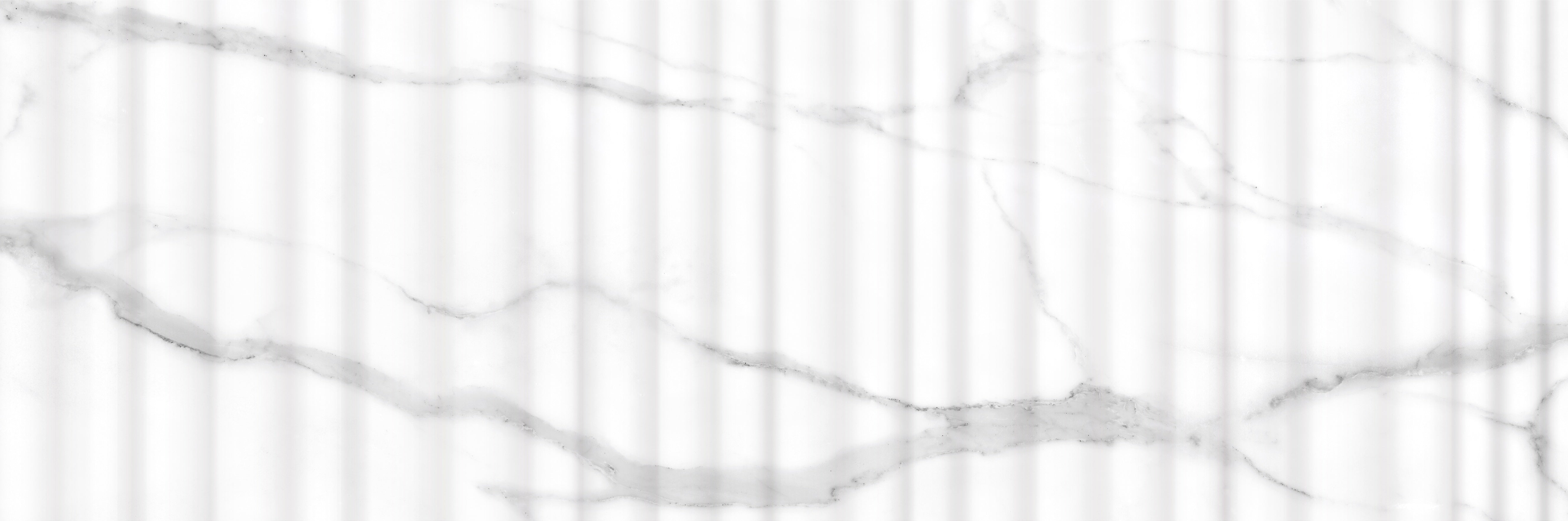 Raffino Statuario Valore ceramic field tile by Anatolia, top-down product view, 12"×36"×3/8" size. Turkish ceramic for floors and walls.