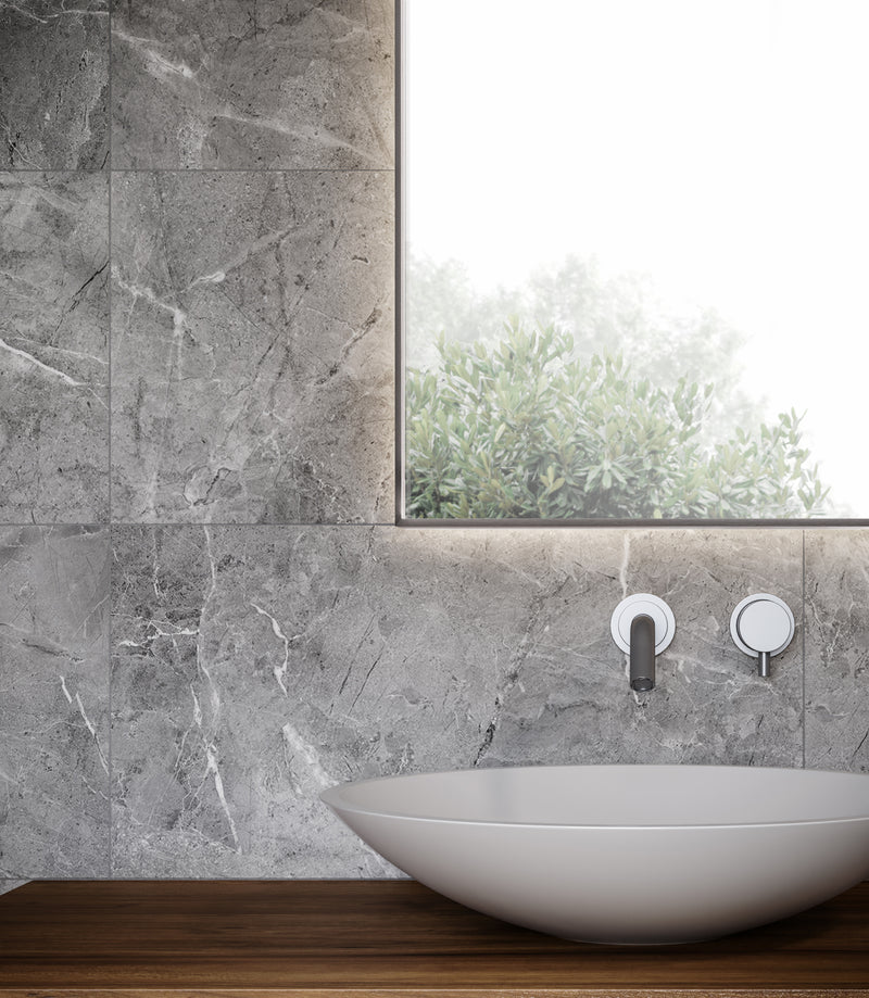 Anatolia Regency Carbon matte porcelain tile in a room setting — available at Surface Group lifestyle image
