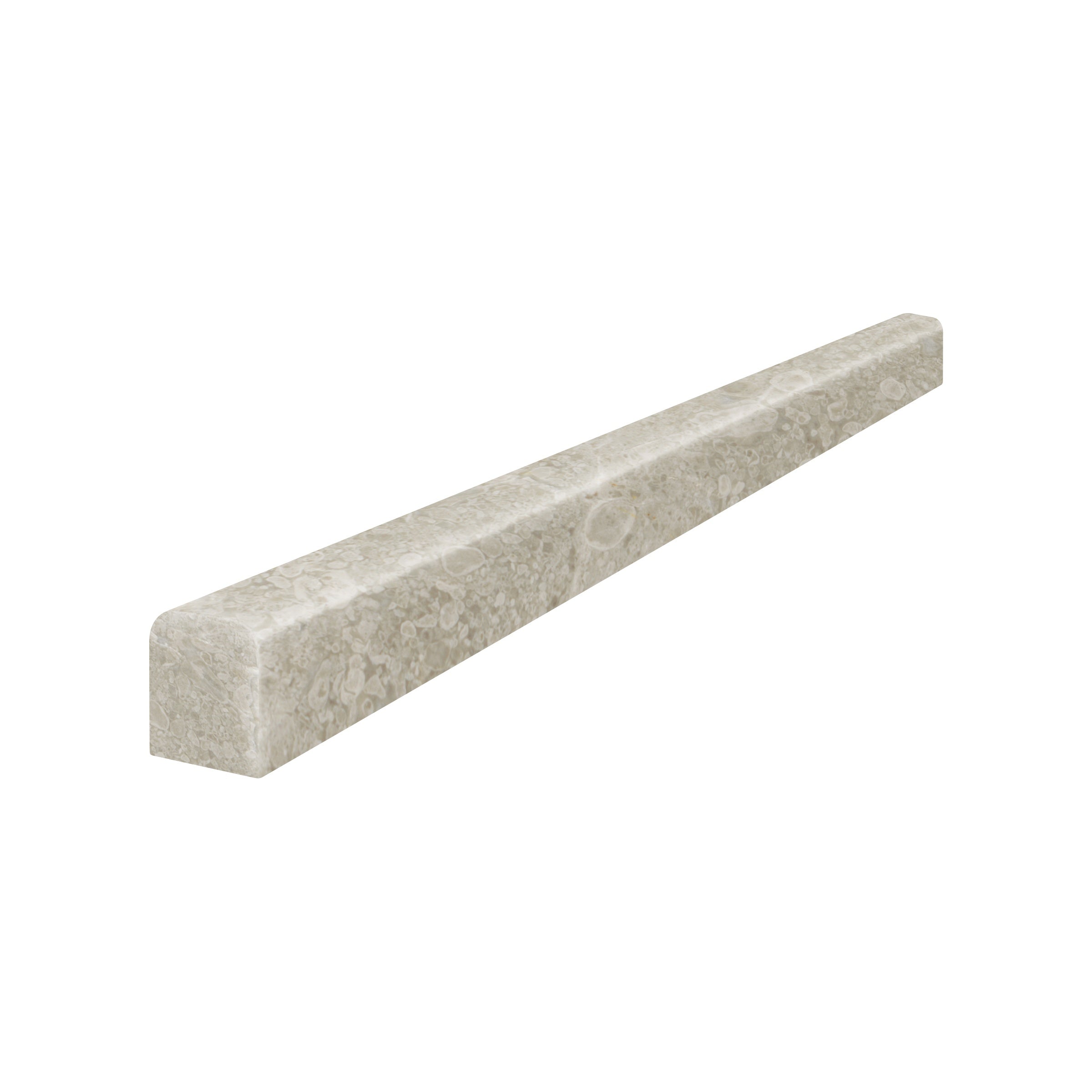 Ritz Gray marble trim by Anatolia, top-down product view, 1/2"×12"×5/8" size. Turkish marble for floors and walls.