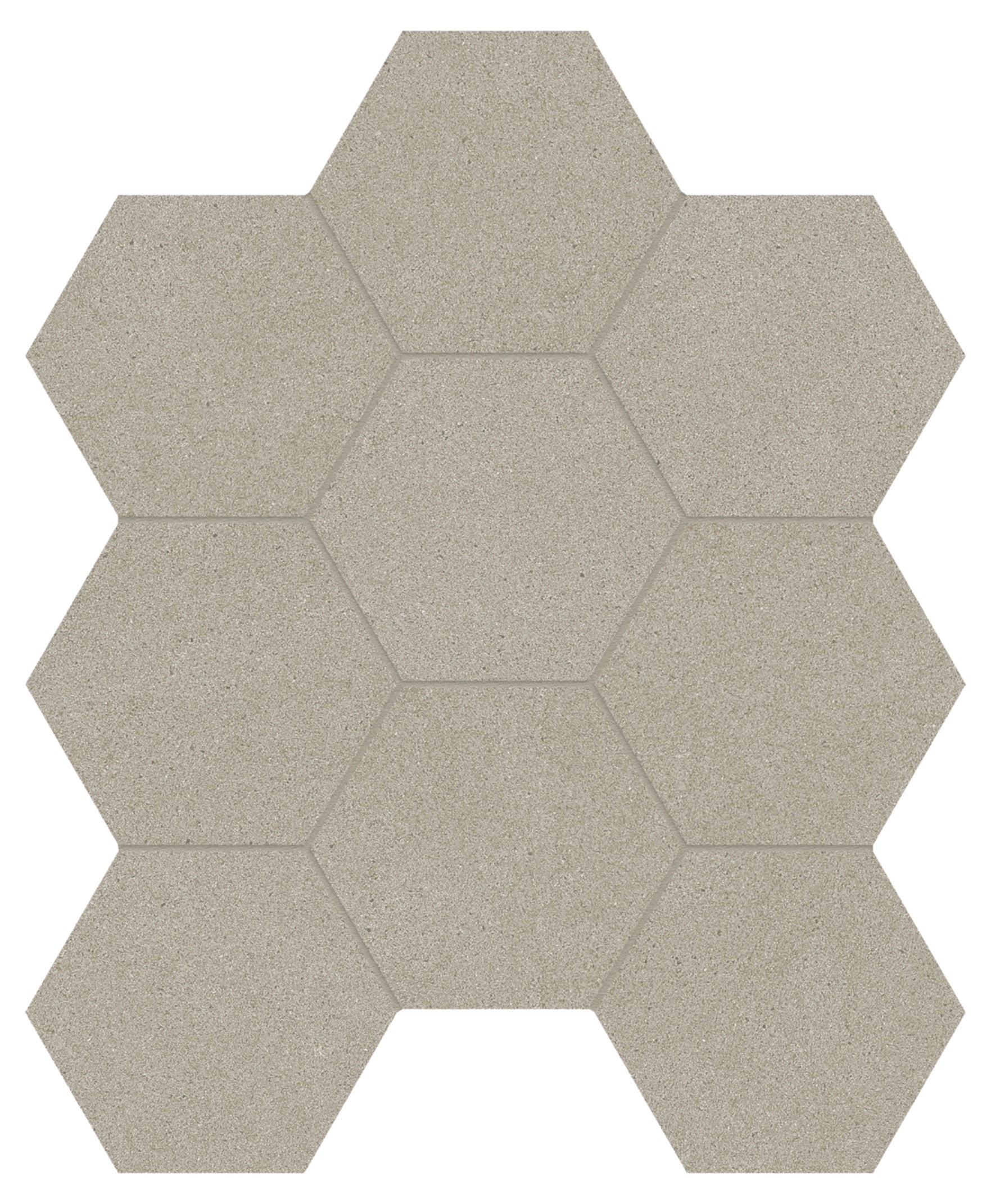 Serena Valley porcelain mosaic by Anatolia, top-down product view, 9 7/8"×11 3/8"×11/32" size. Turkish porcelain for floors and walls.