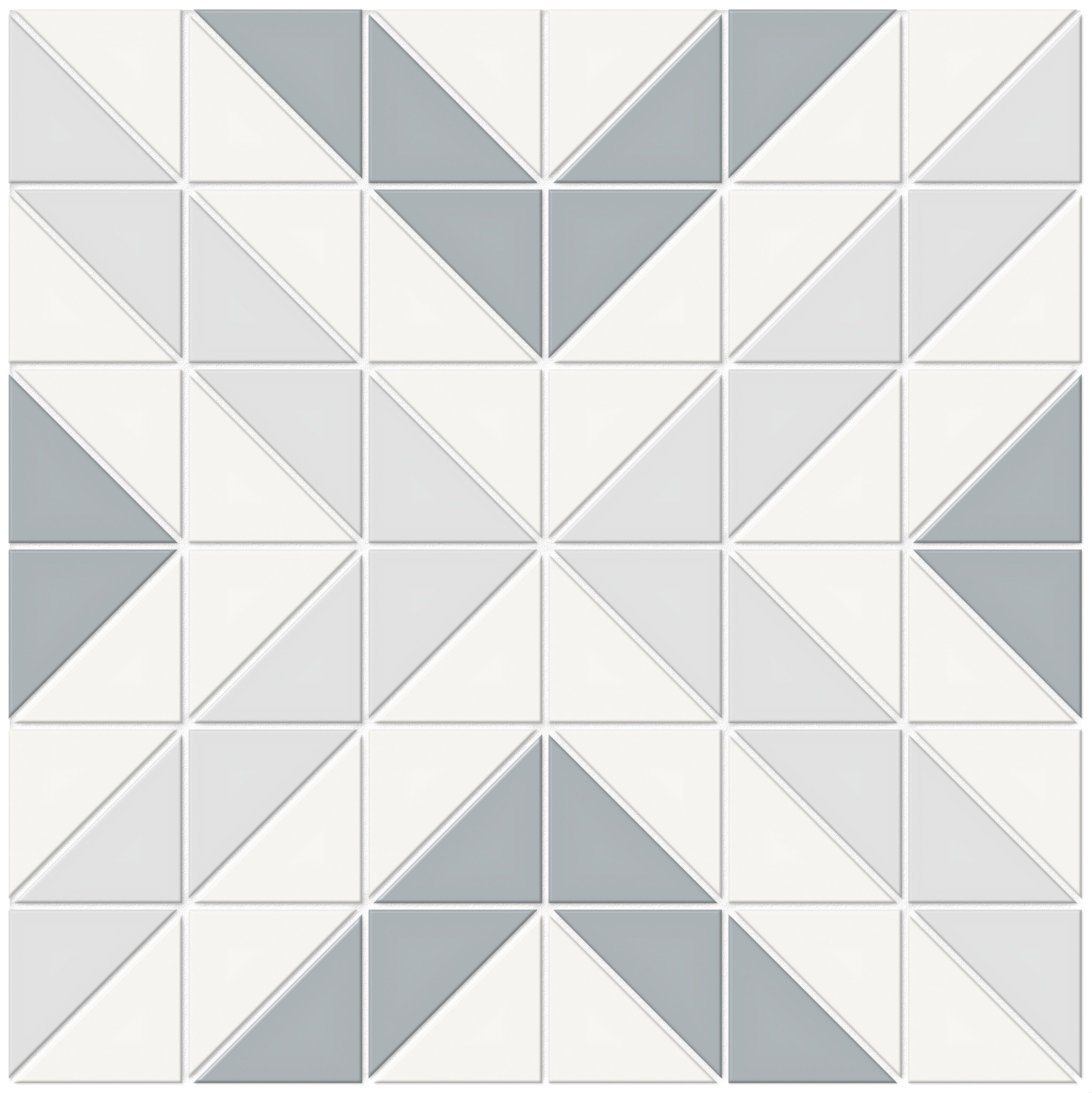 Soho Afternoon Blend porcelain mosaic by Anatolia, top-down product view, 10"×10"×1/4" size. Malaysian porcelain for floors and walls.