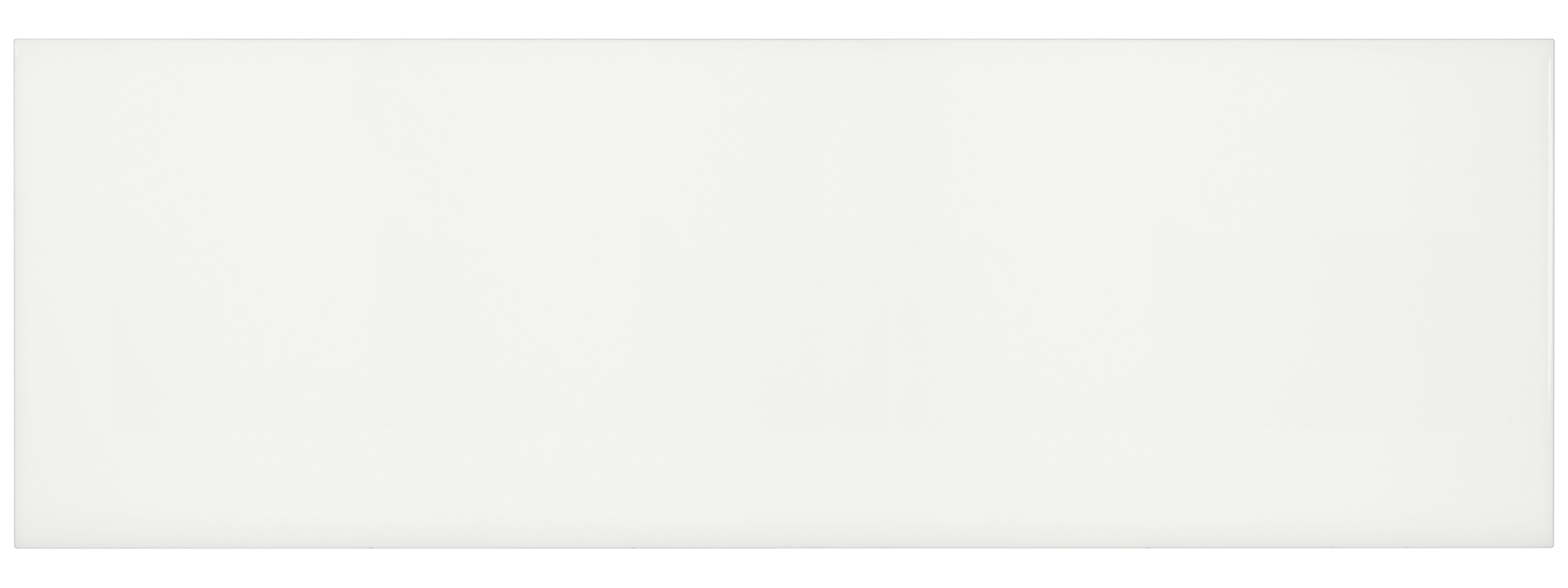 SOHO: Canvas White Ceramic Field Tile (8"×24"×11/32" | Glossy | Pressed)