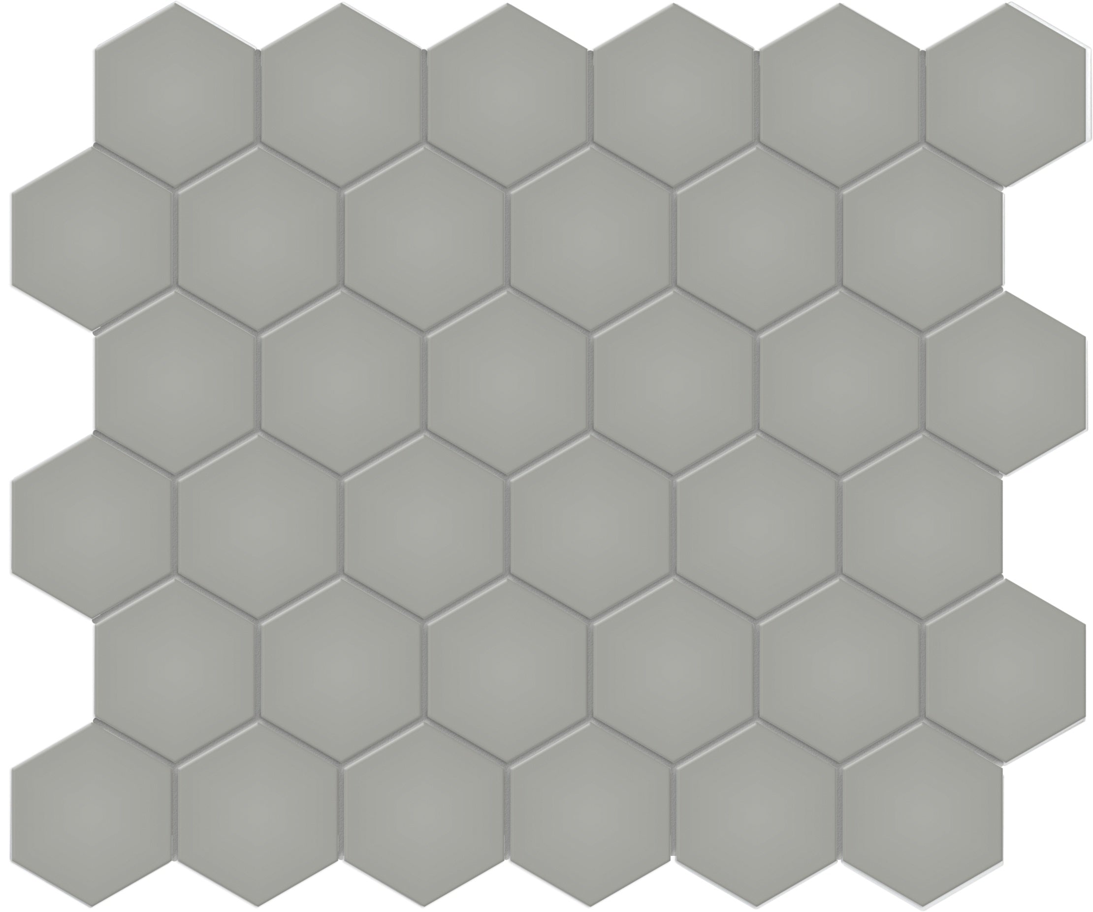 Soho Cement Chic porcelain mosaic by Anatolia, top-down product view, 10 25/32"×12 15/32"×1/4" size. Malaysian porcelain for floors and walls.