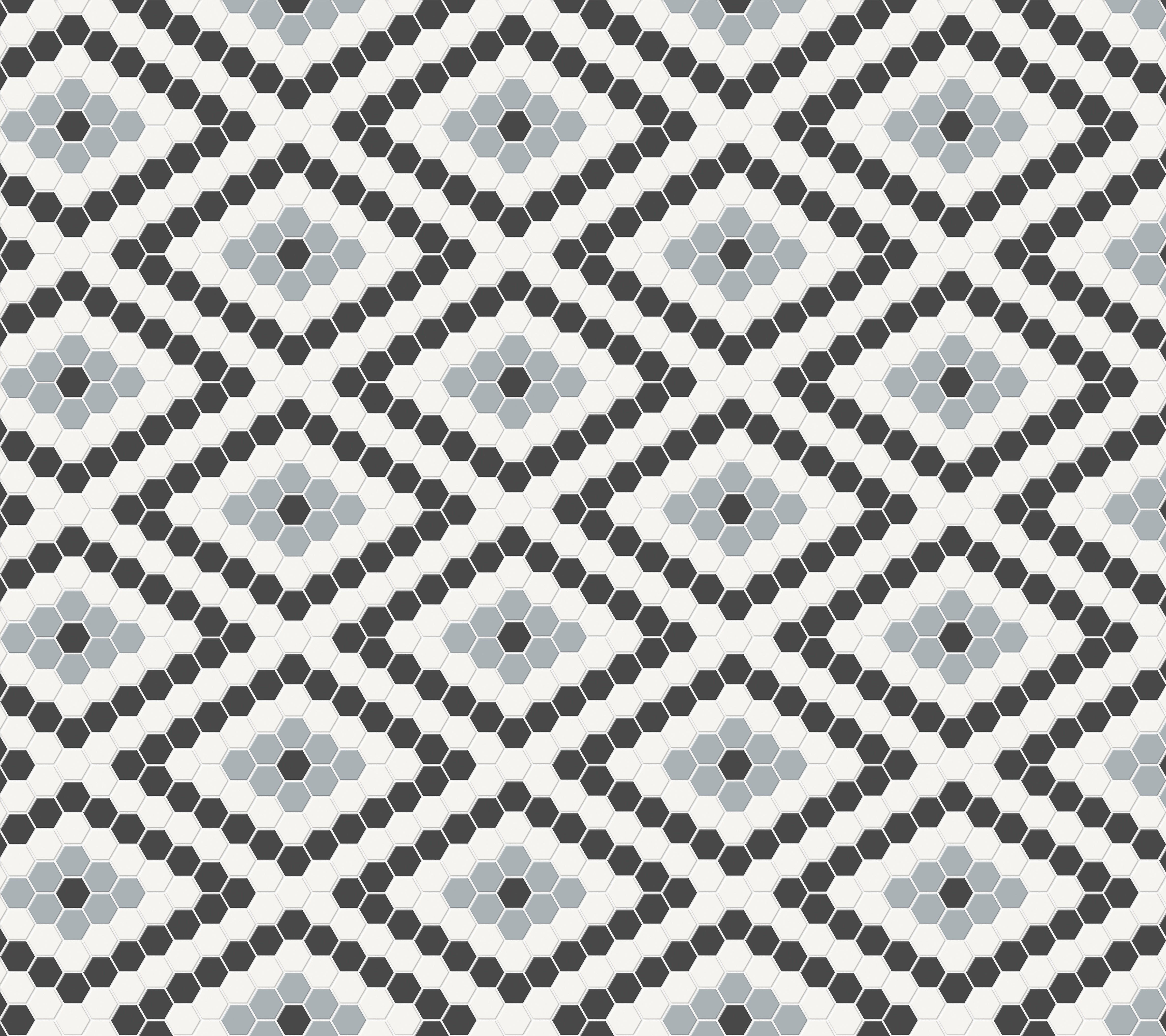 Soho Dawn Blend porcelain mosaic by Anatolia, top-down product view, 7 11/16"×13 5/16"×1/4" size. Malaysian porcelain for floors and walls.