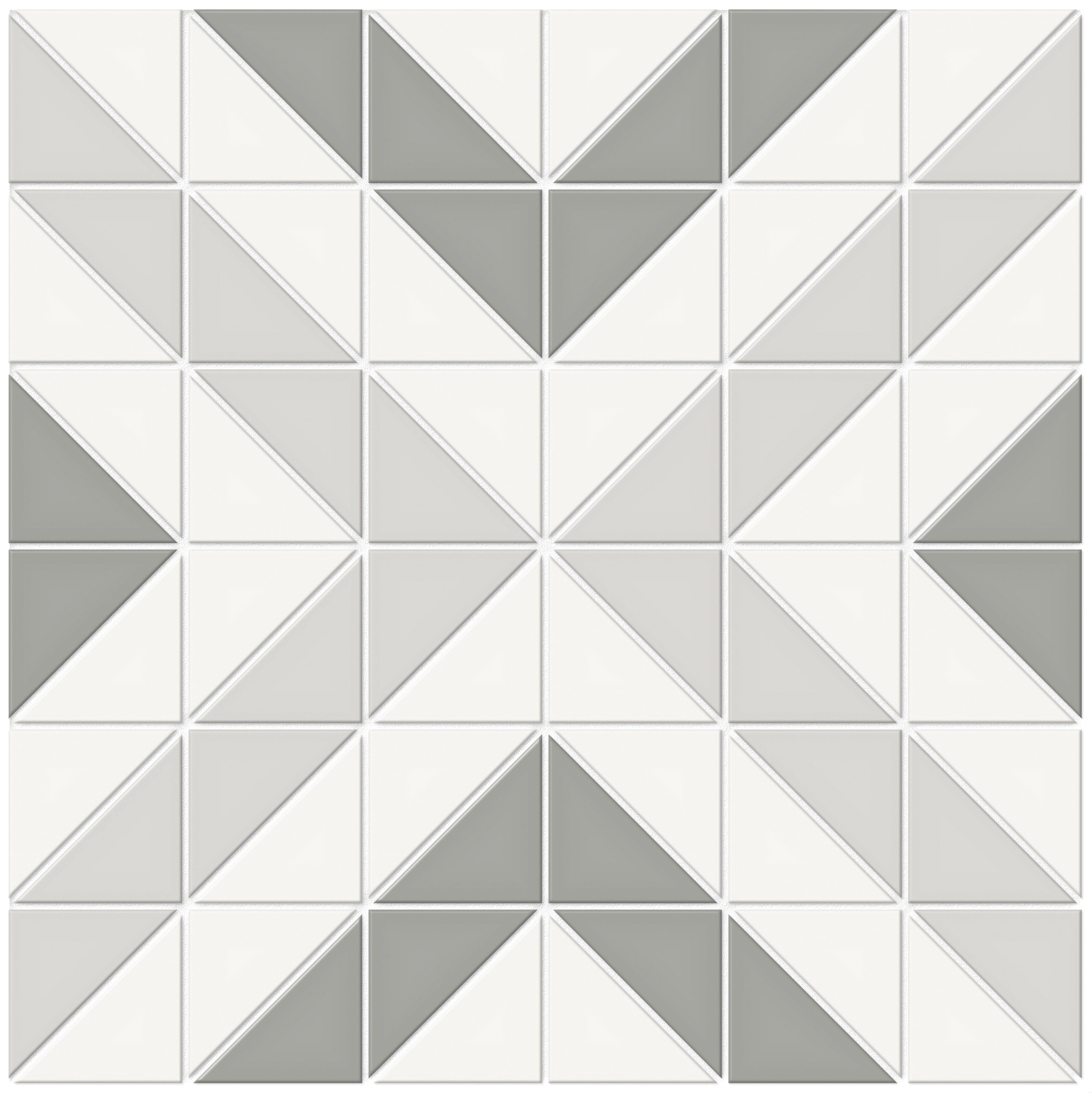 Soho Evening Blend porcelain mosaic by Anatolia, top-down product view, 10"×10"×1/4" size. Malaysian porcelain for floors and walls.