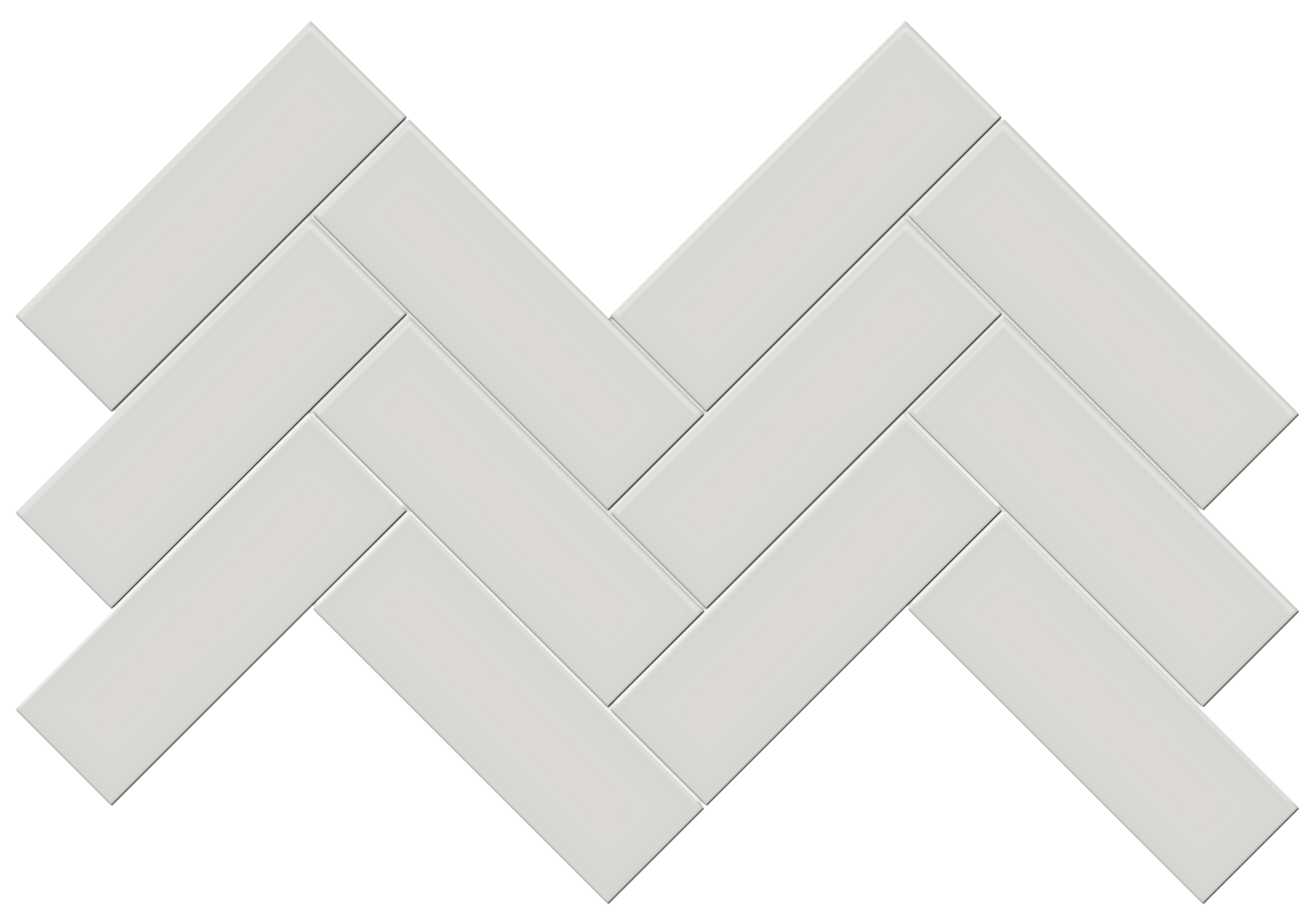 Soho Halo Grey porcelain mosaic by Anatolia, top-down product view, 8 7/32"×16 5/8"×1/4" size. Malaysian porcelain for floors and walls.