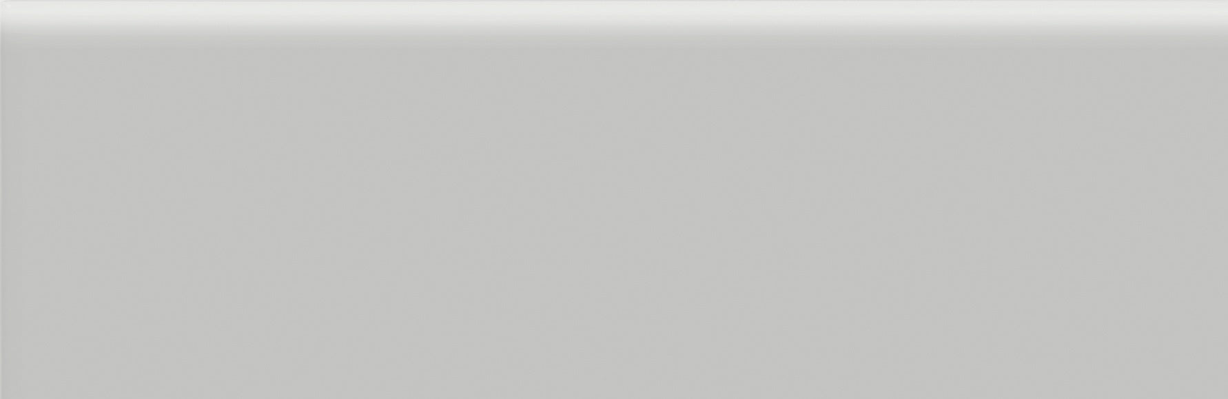 SOHO: Loft Grey Bullnose Ceramic Trim (2"×6"×9/32" | Glossy | Pressed)