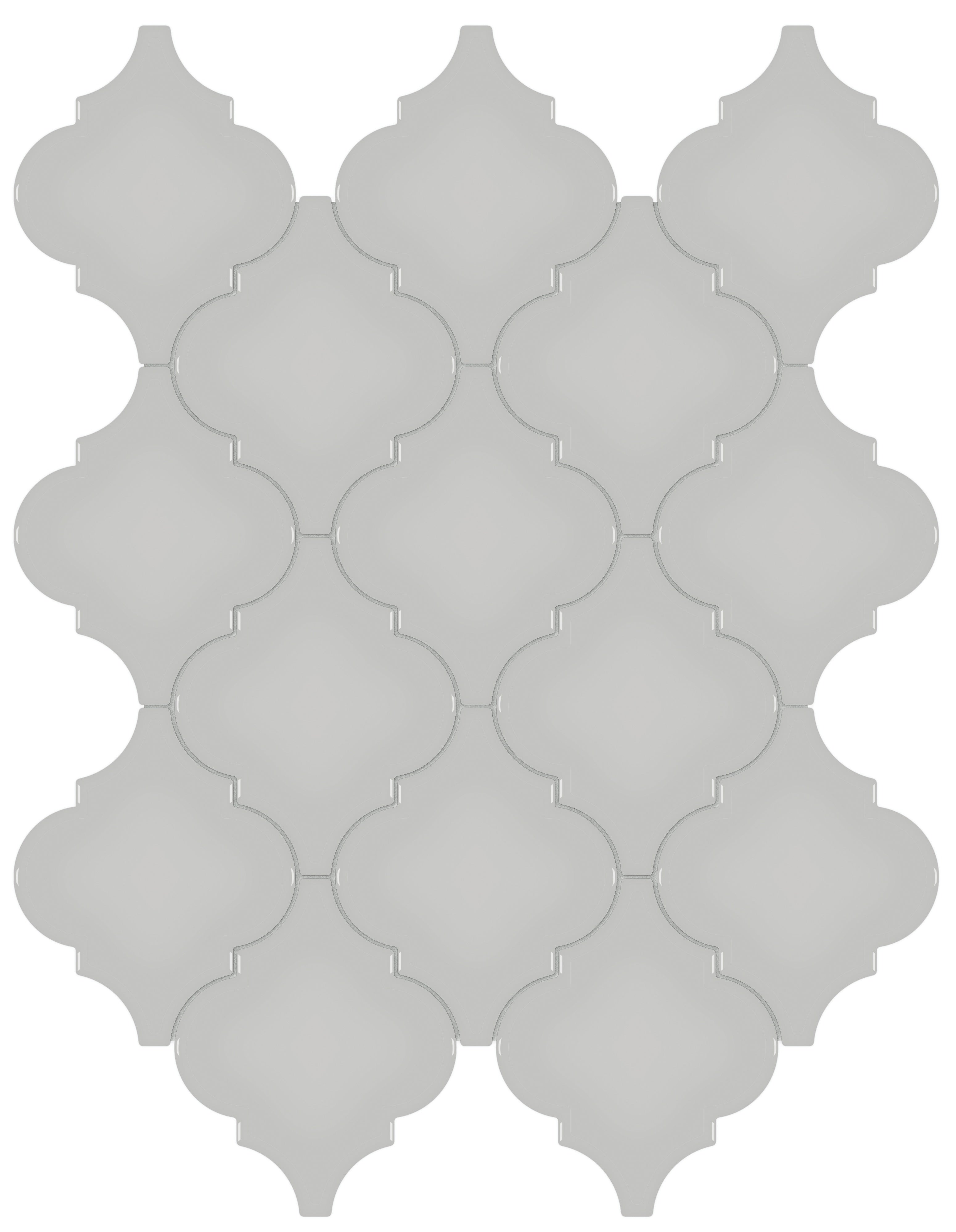 Soho Loft Grey porcelain mosaic by Anatolia, top-down product view, 10 7/16"×13 5/16"×9/32" size. Malaysian porcelain for floors and walls.