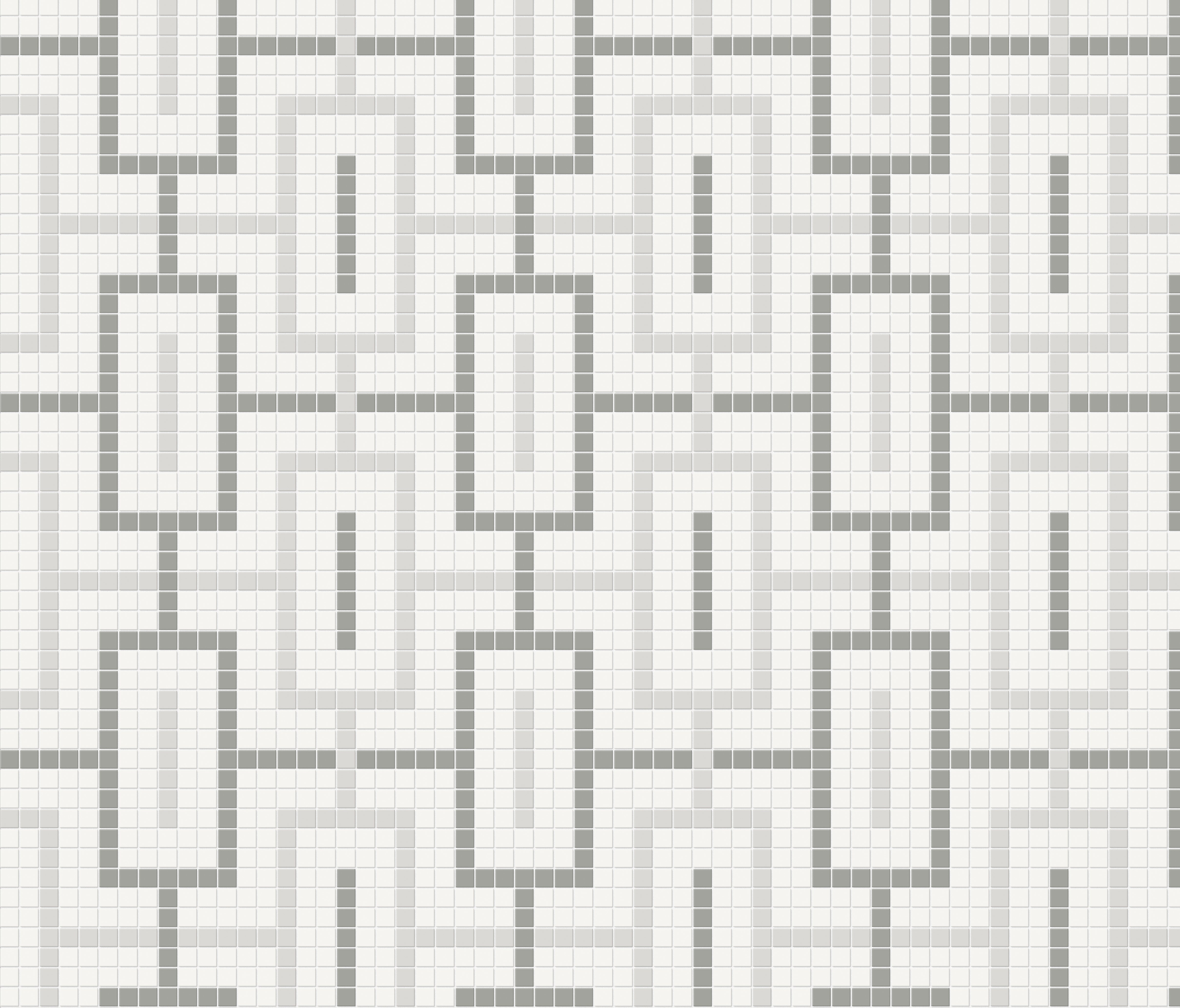 Soho Morning Blend porcelain mosaic by Anatolia, top-down product view, 11 13/32"×11 13/32"×1/4" size. Malaysian porcelain for floors and walls.