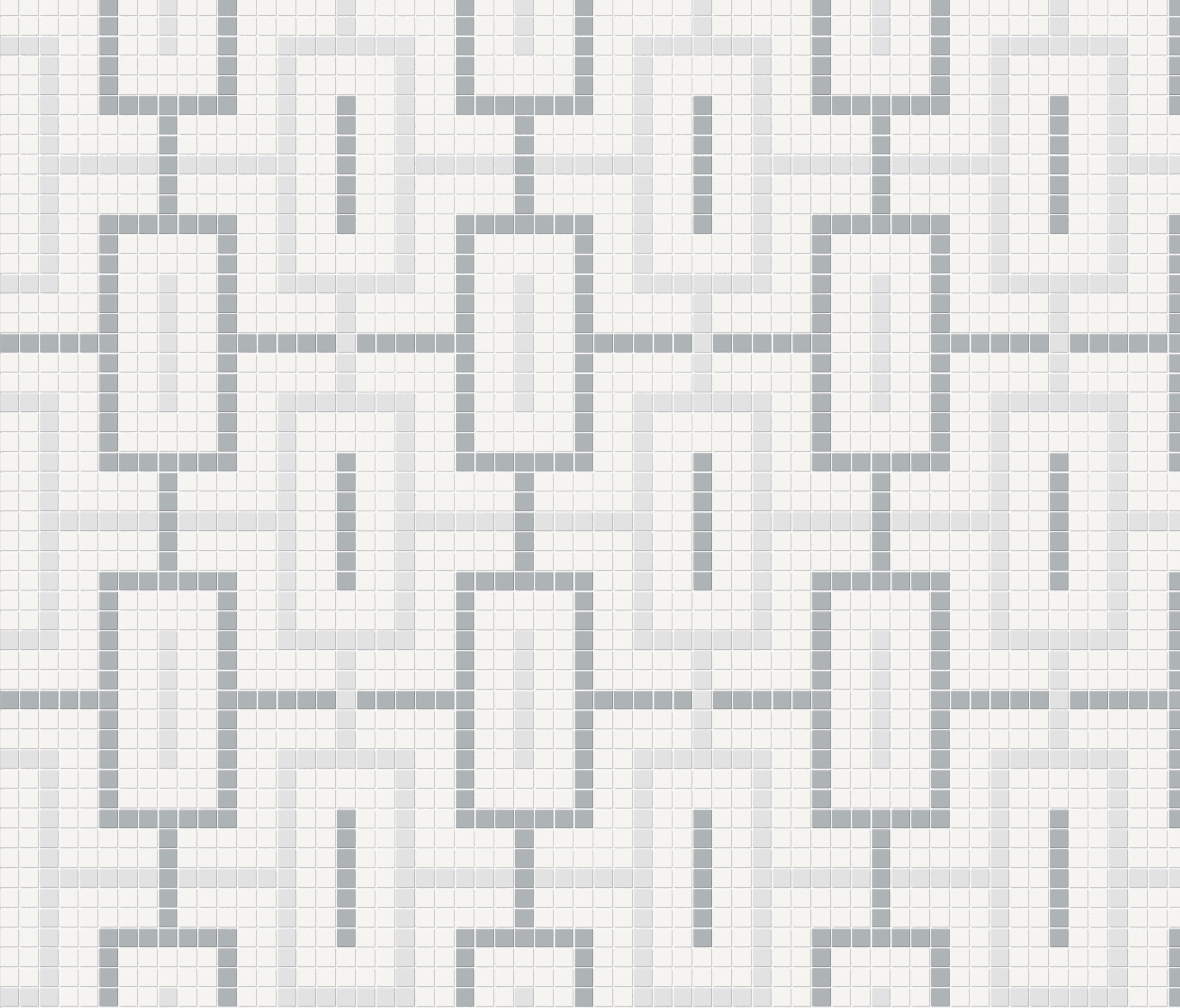 Soho Morning Blend porcelain mosaic by Anatolia, top-down product view, 11 13/32"×11 13/32"×1/4" size. Malaysian porcelain for floors and walls.