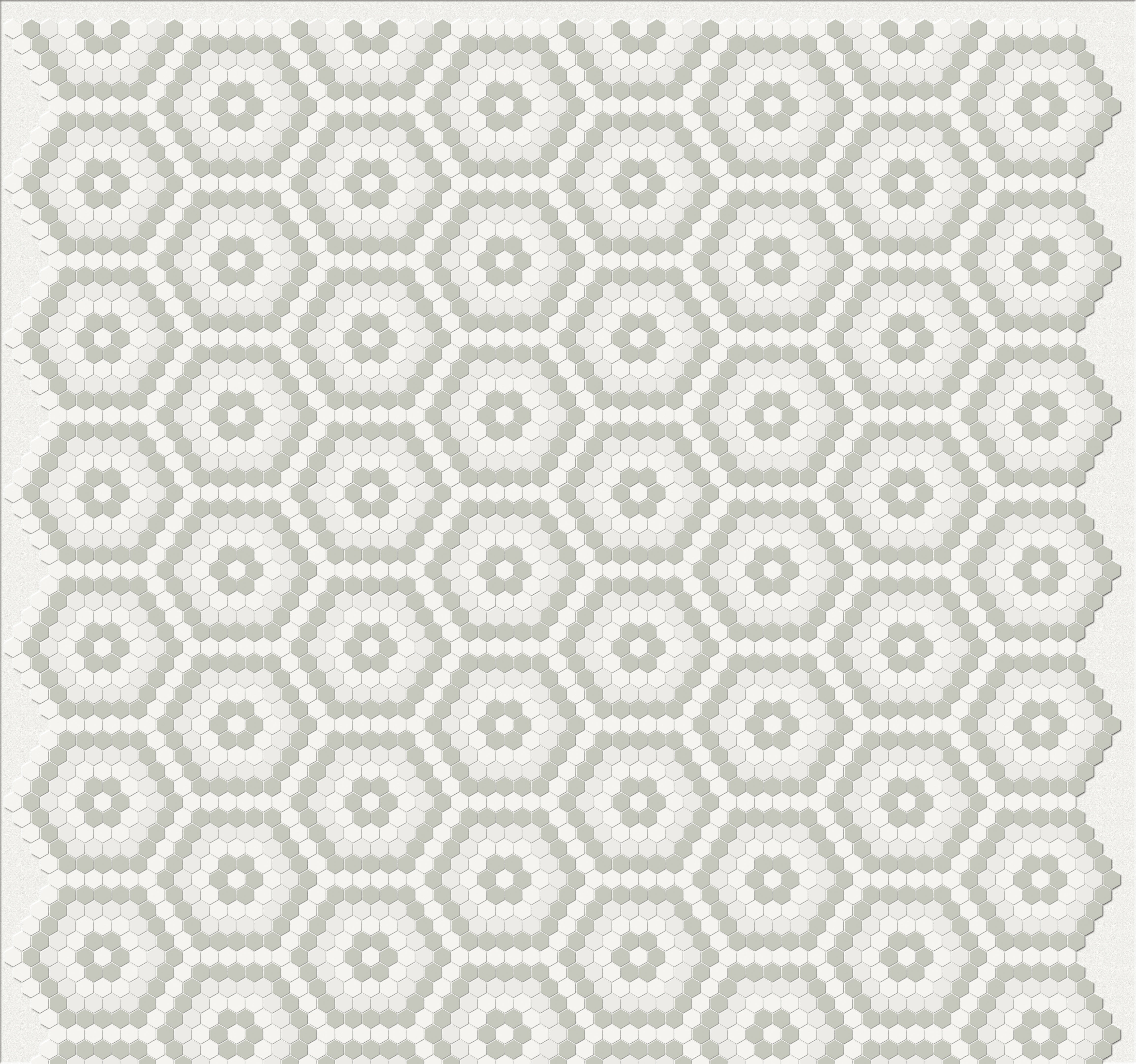 Soho Morning Blend porcelain mosaic by Anatolia, top-down product view, 8 5/16"×14 7/16"×1/4" size. Malaysian porcelain for floors and walls.
