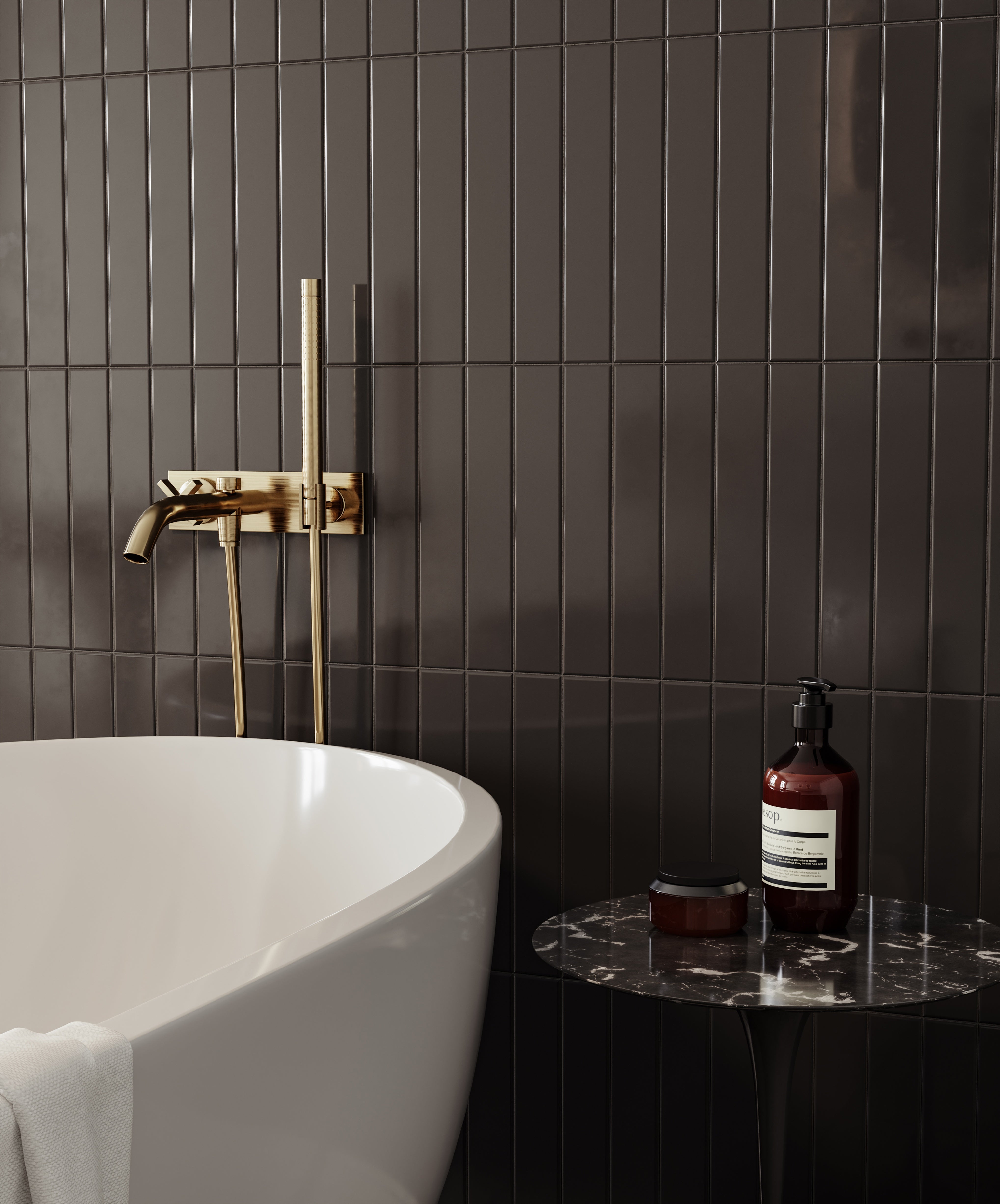 Soho Retro Black Ceramic Field Tile | 4