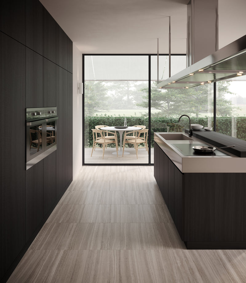 Anatolia Strada Mist honed limestone tile in a room setting — available at Surface Group lifestyle image