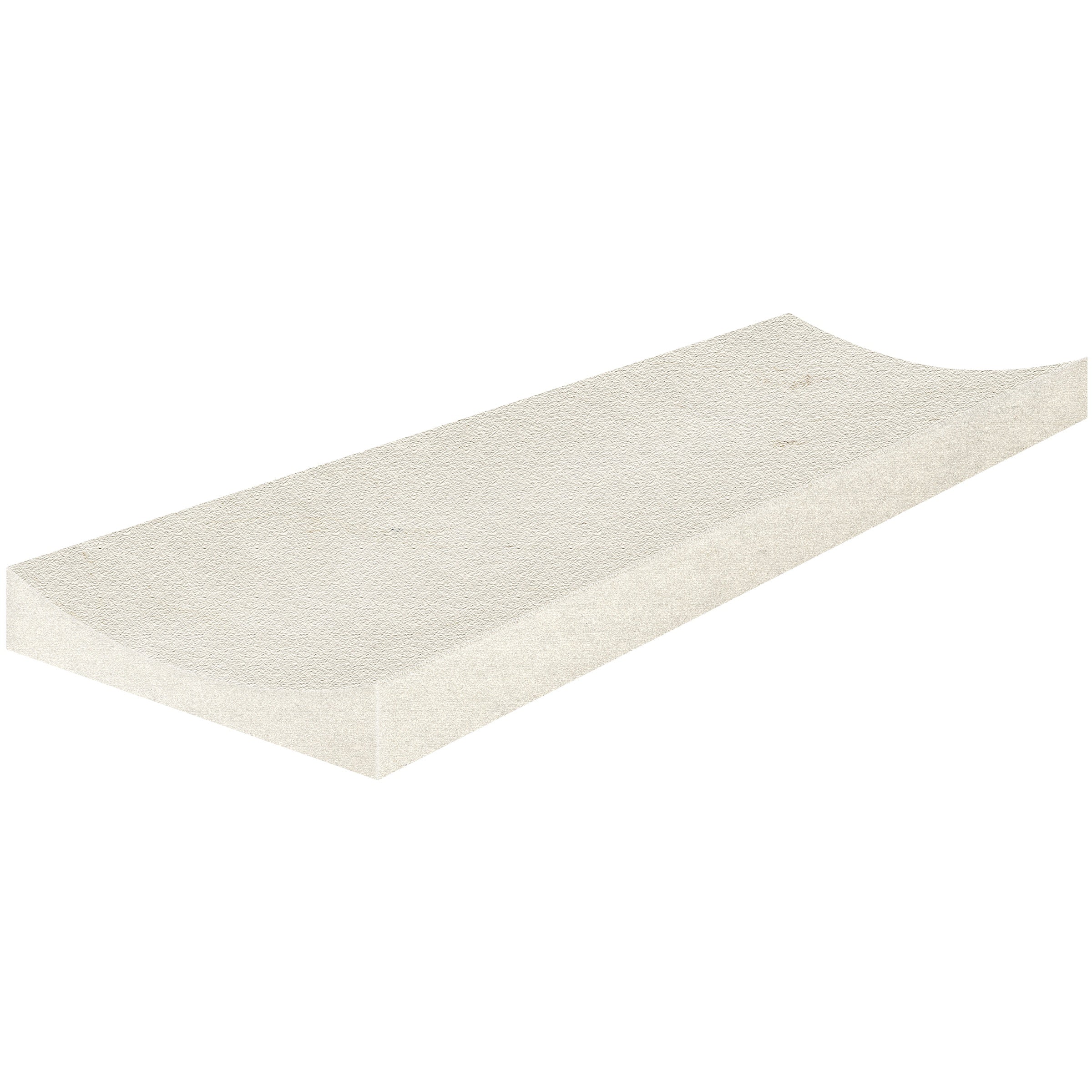 Tierra Halo limestone field tile by Anatolia, top-down product view, 4"×12"×23/32" size. Turkish limestone for floors and walls.