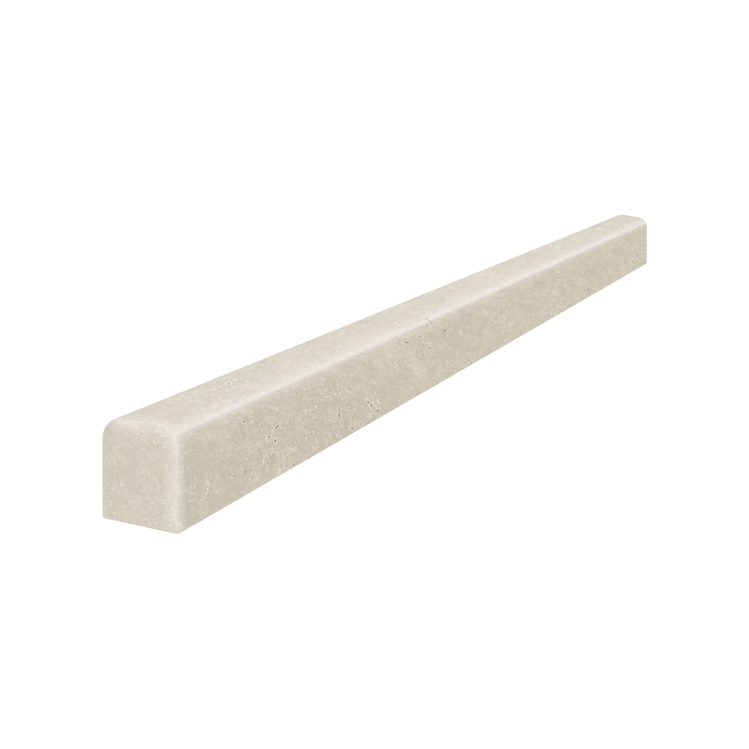 Tierra Halo limestone trim by Anatolia, top-down product view, 1/2"×12"×5/8" size. Turkish limestone for floors and walls.