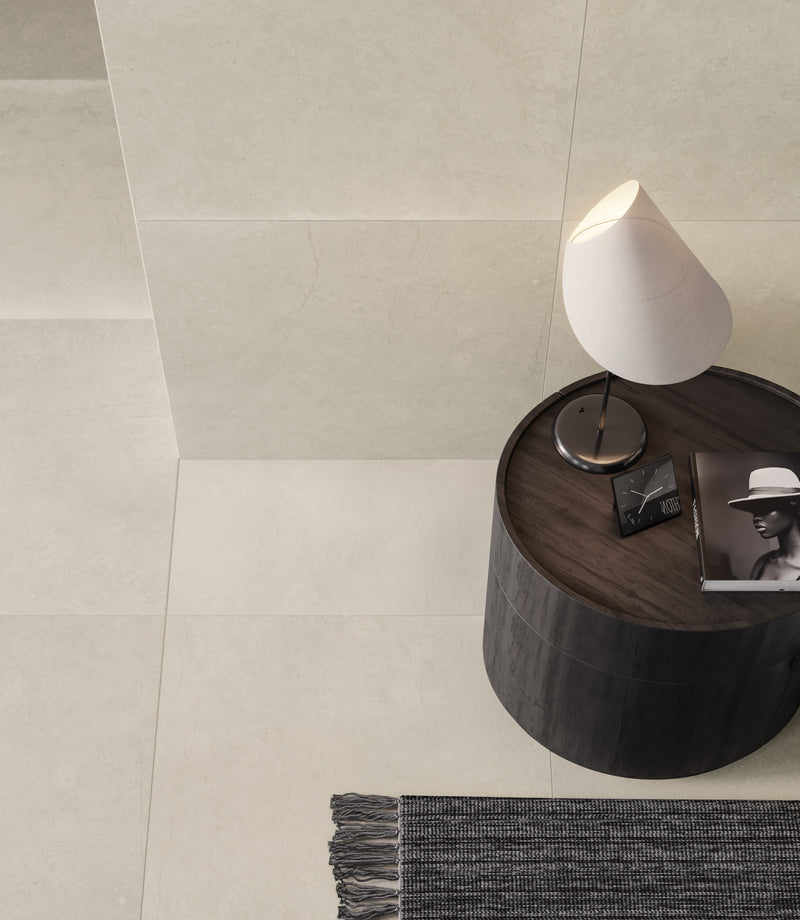 Anatolia Tierra Halo honed limestone tile in a room setting — available at Surface Group lifestyle image