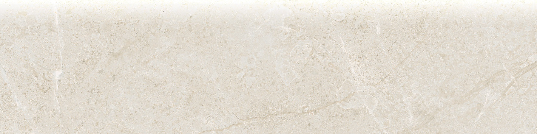 Torino Avorio porcelain trim by Anatolia, top-down product view, 3"×12"×11/32" size. Turkish porcelain for floors and walls.