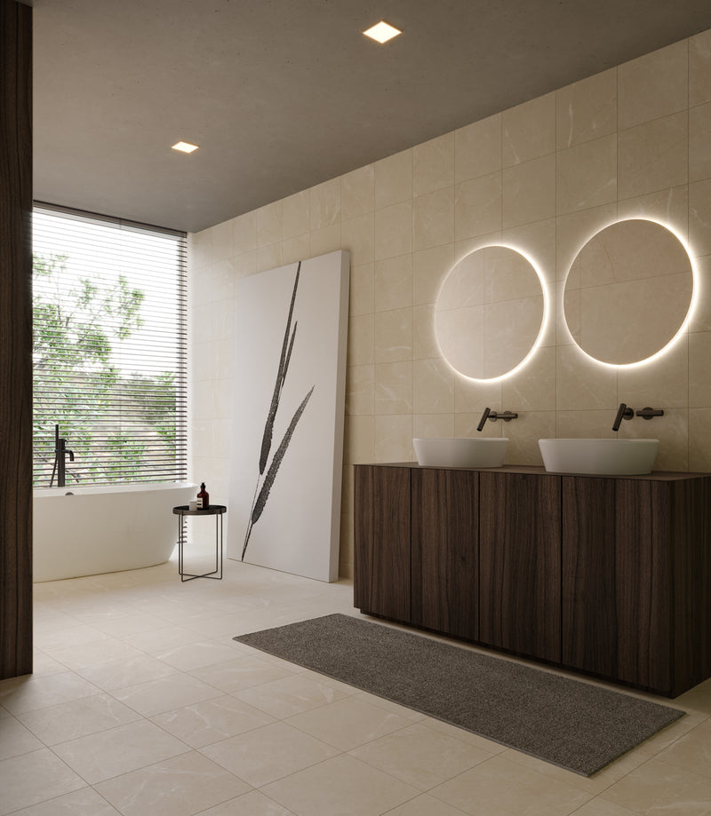Anatolia Torino Avorio matte porcelain tile in a room setting — available at Surface Group lifestyle image