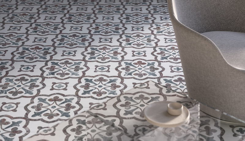 Anatolia Utopio Blush honed mixed tile in a room setting — available at Surface Group lifestyle image