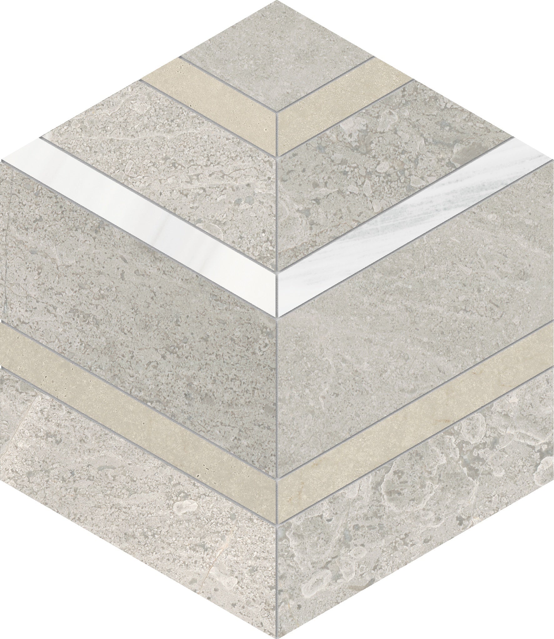 Utopio Clay mixed mosaic by Anatolia, top-down product view, 5 1/8"×5 29/32"×3/8" size. Turkish mixed for floors and walls.