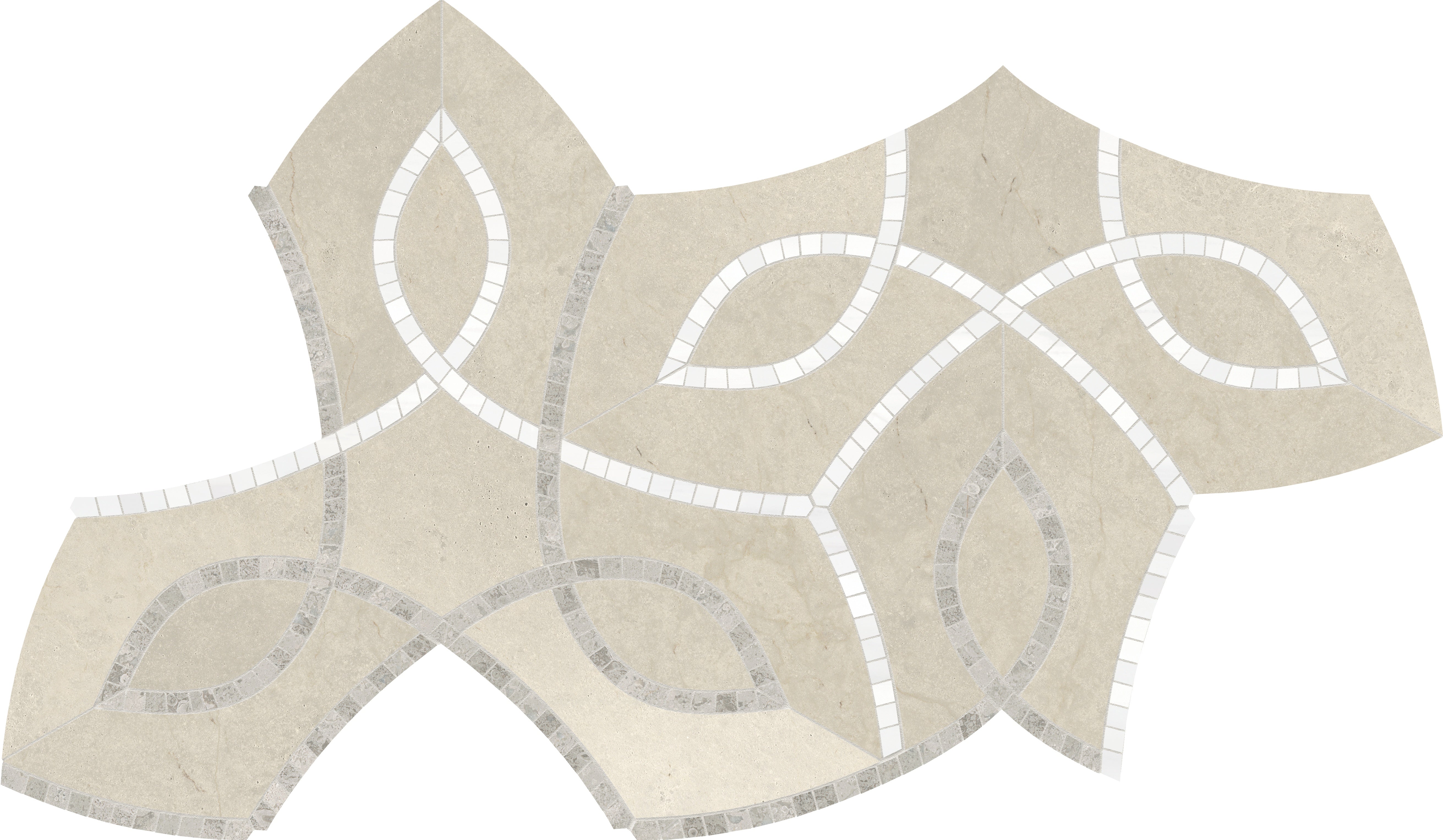 Utopio Clay mixed mosaic by Anatolia, top-down product view, 7 7/8"×13 19/32"×3/8" size. Turkish mixed for floors and walls.