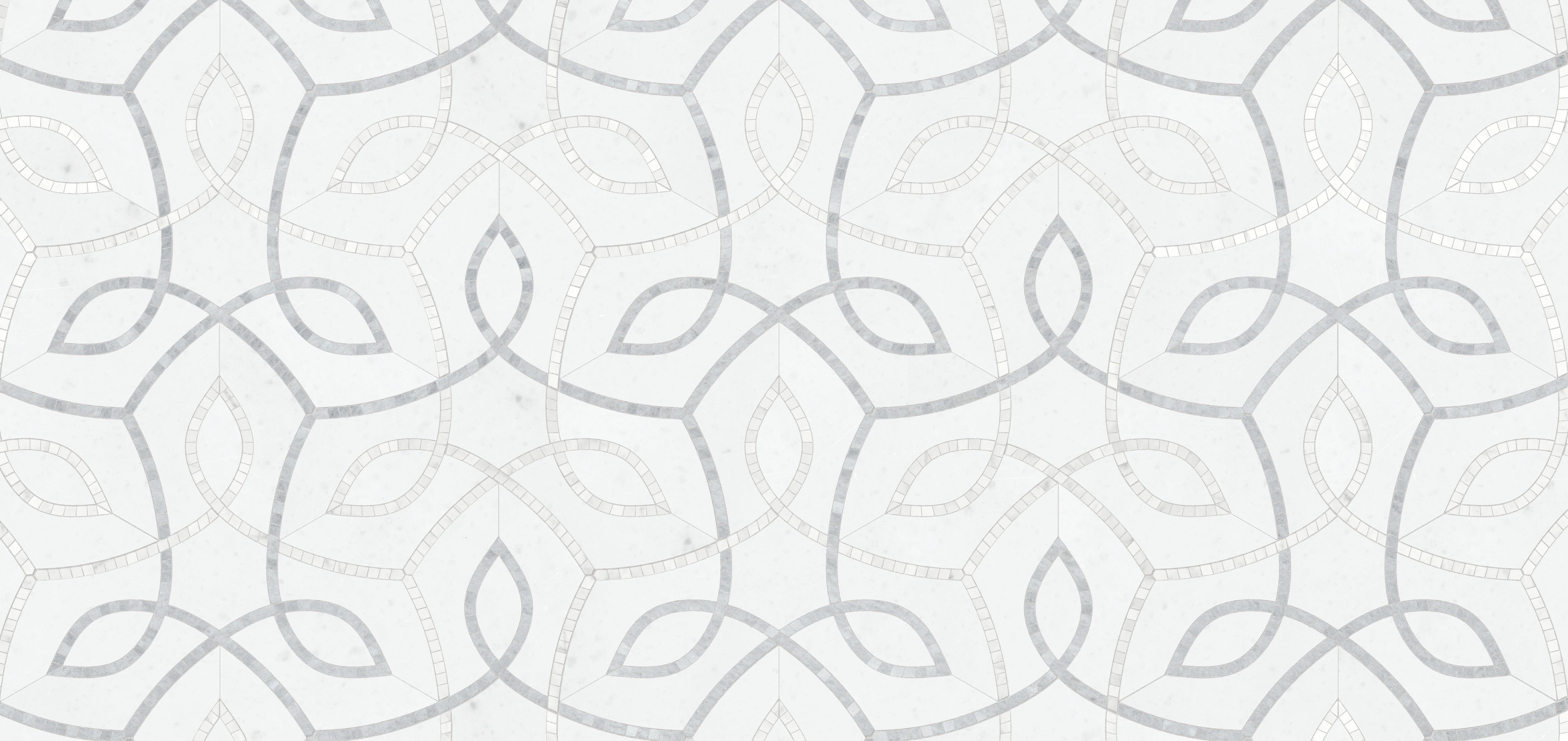 Utopio Dove mixed mosaic by Anatolia, top-down product view, 7 7/8"×13 19/32"×3/8" size. Turkish mixed for floors and walls.