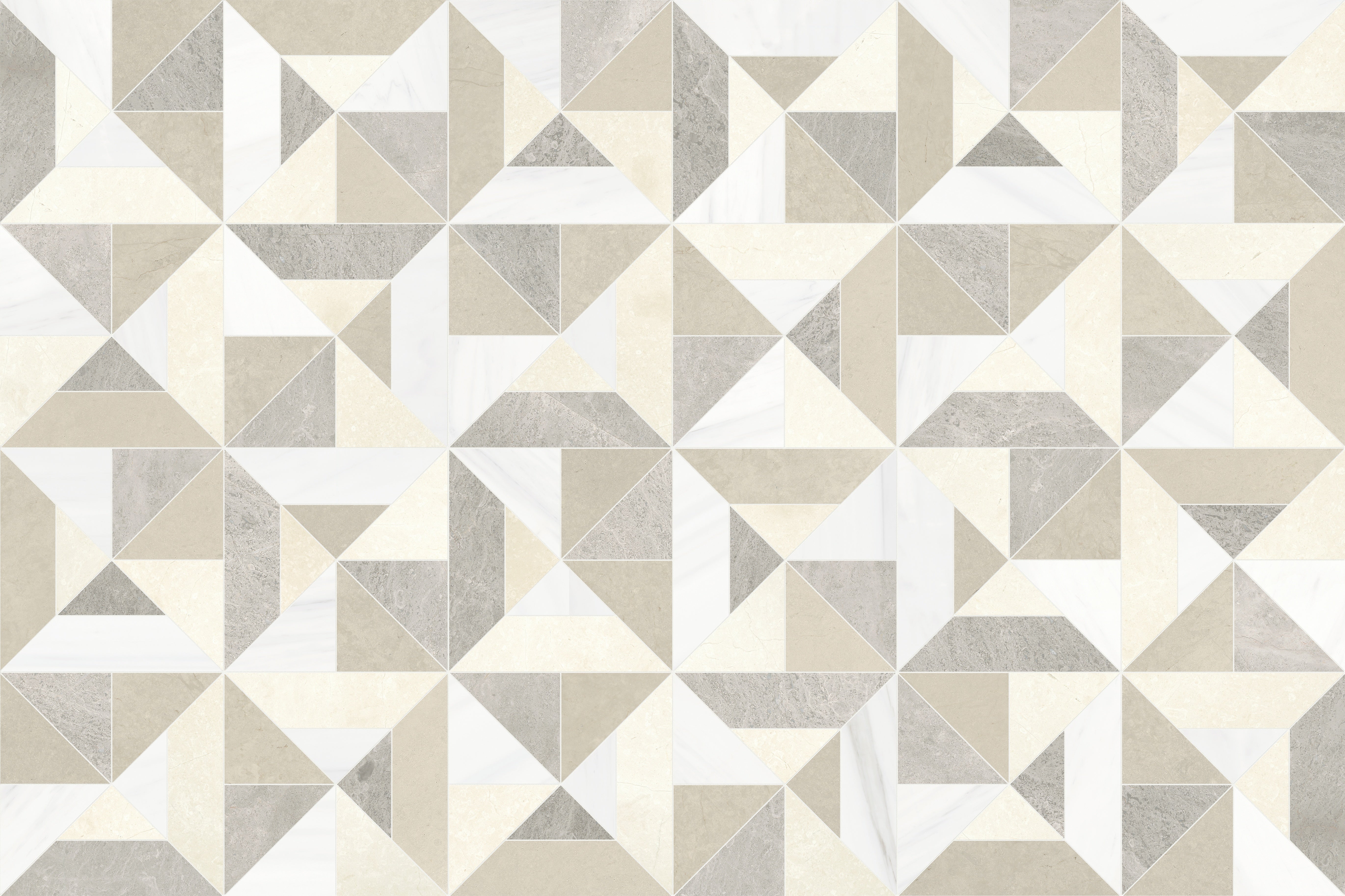 Utopio Dune mixed mosaic by Anatolia, top-down product view, 15 3/4"×15 3/4"×3/8" size. Turkish mixed for floors and walls.