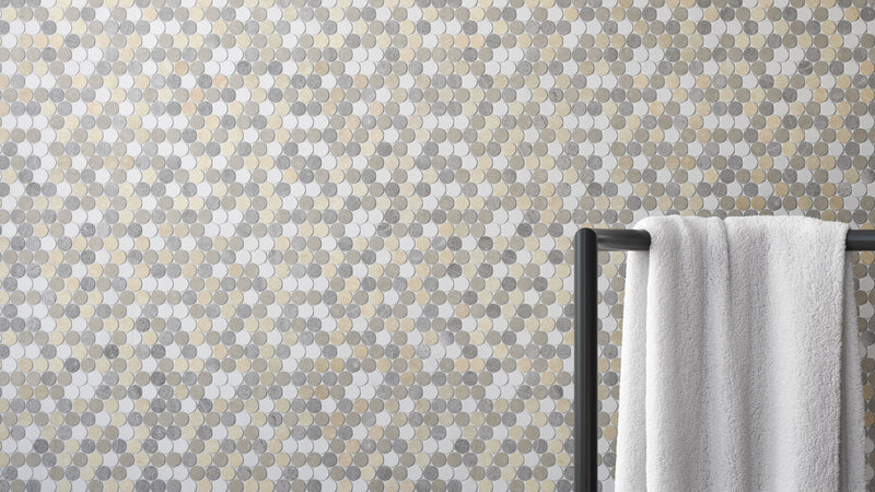 Anatolia Utopio Dune honed mixed tile in a room setting — available at Surface Group lifestyle image