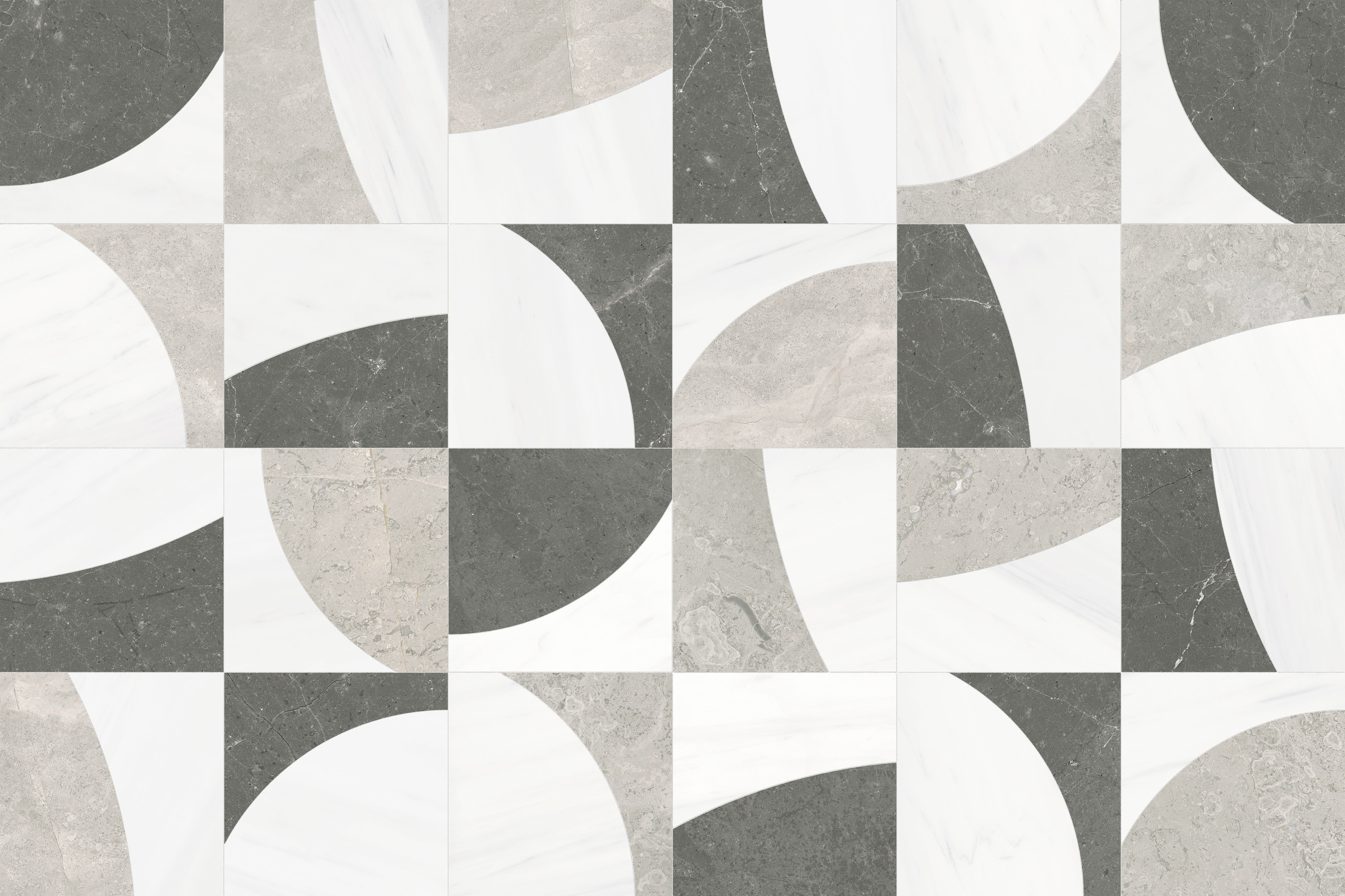 Utopio Mist mixed mosaic by Anatolia, top-down product view, 12"×24 1/32"×3/8" size. Turkish mixed for floors and walls.