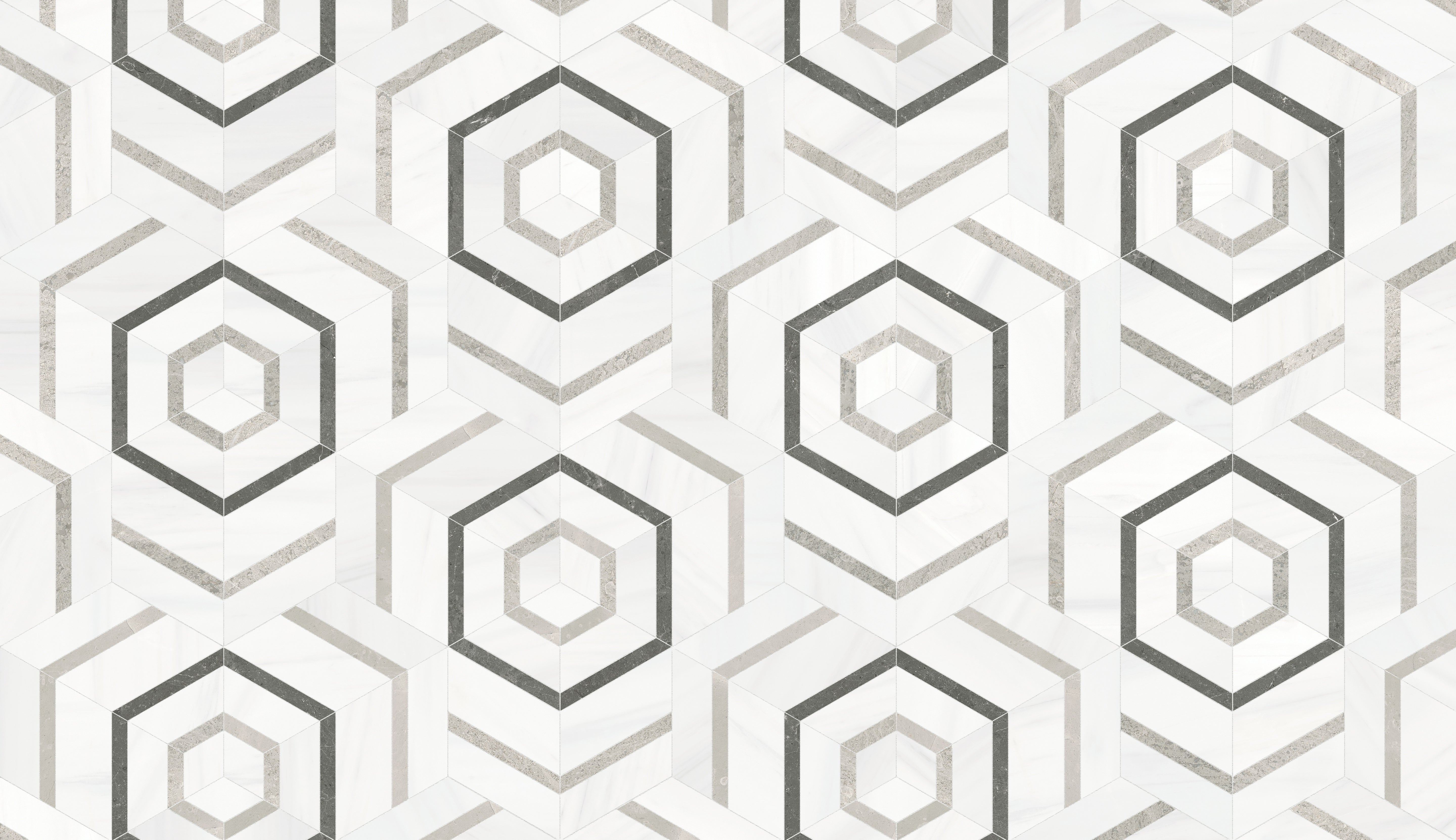 Utopio Mist mixed mosaic by Anatolia, top-down product view, 5 1/8"×5 29/32"×3/8" size. Turkish mixed for floors and walls.