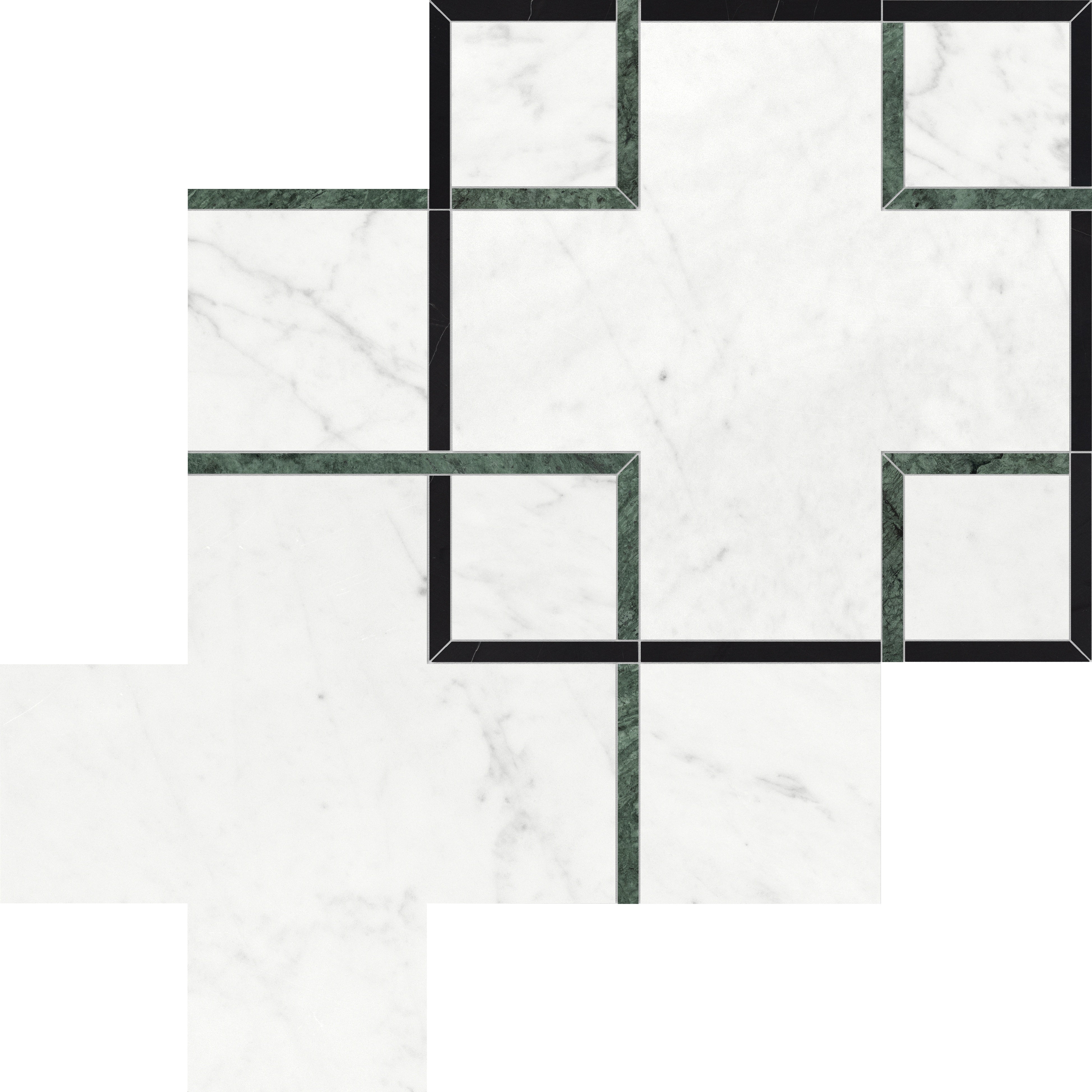 Utopio Pine mixed mosaic by Anatolia, top-down product view, 10 3/4"×10 3/4"×3/8" size. Turkish mixed for floors and walls.