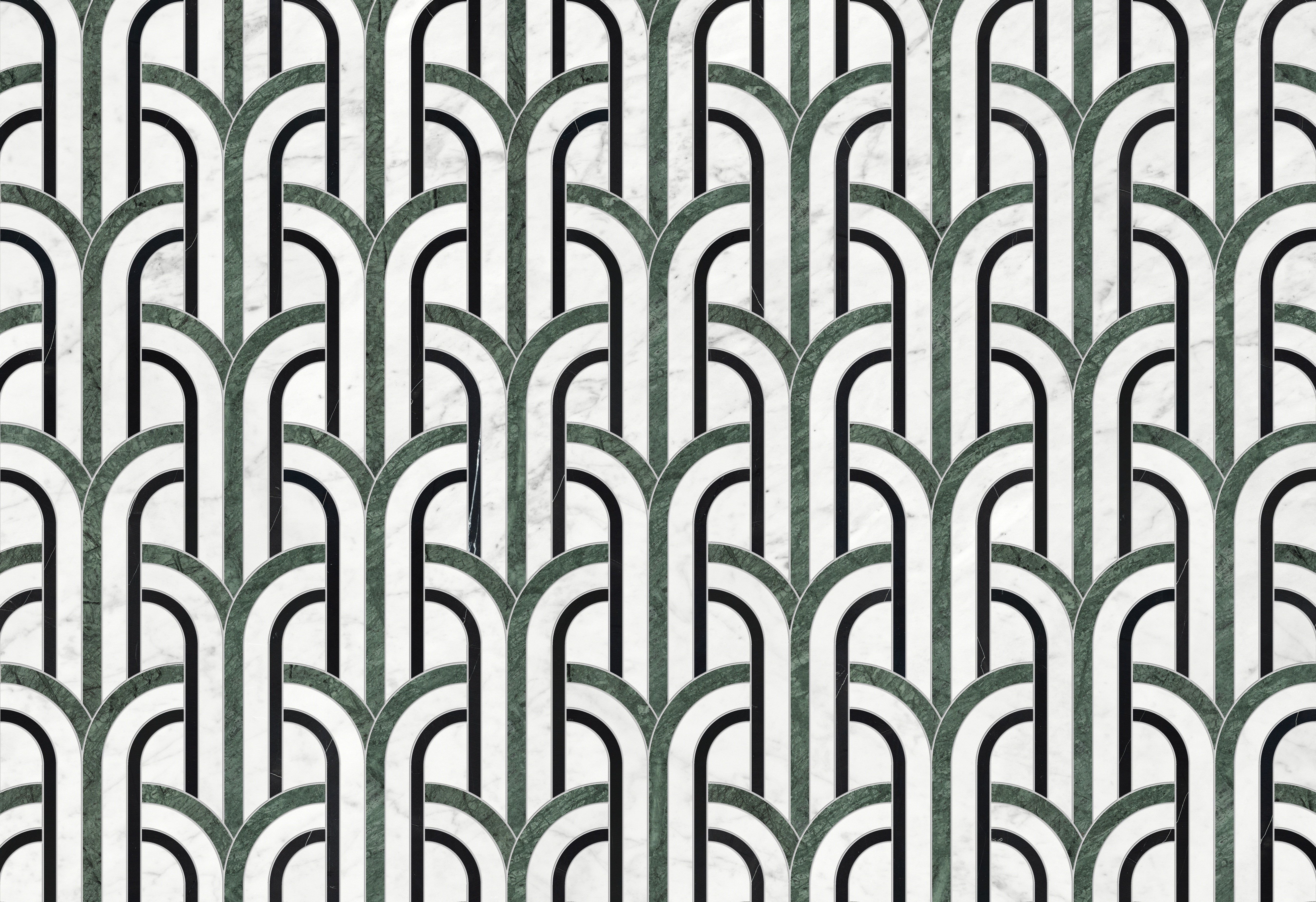 Utopio Pine mixed mosaic by Anatolia, top-down product view, 10 19/32"×11 15/16"×3/8" size. Turkish mixed for floors and walls.