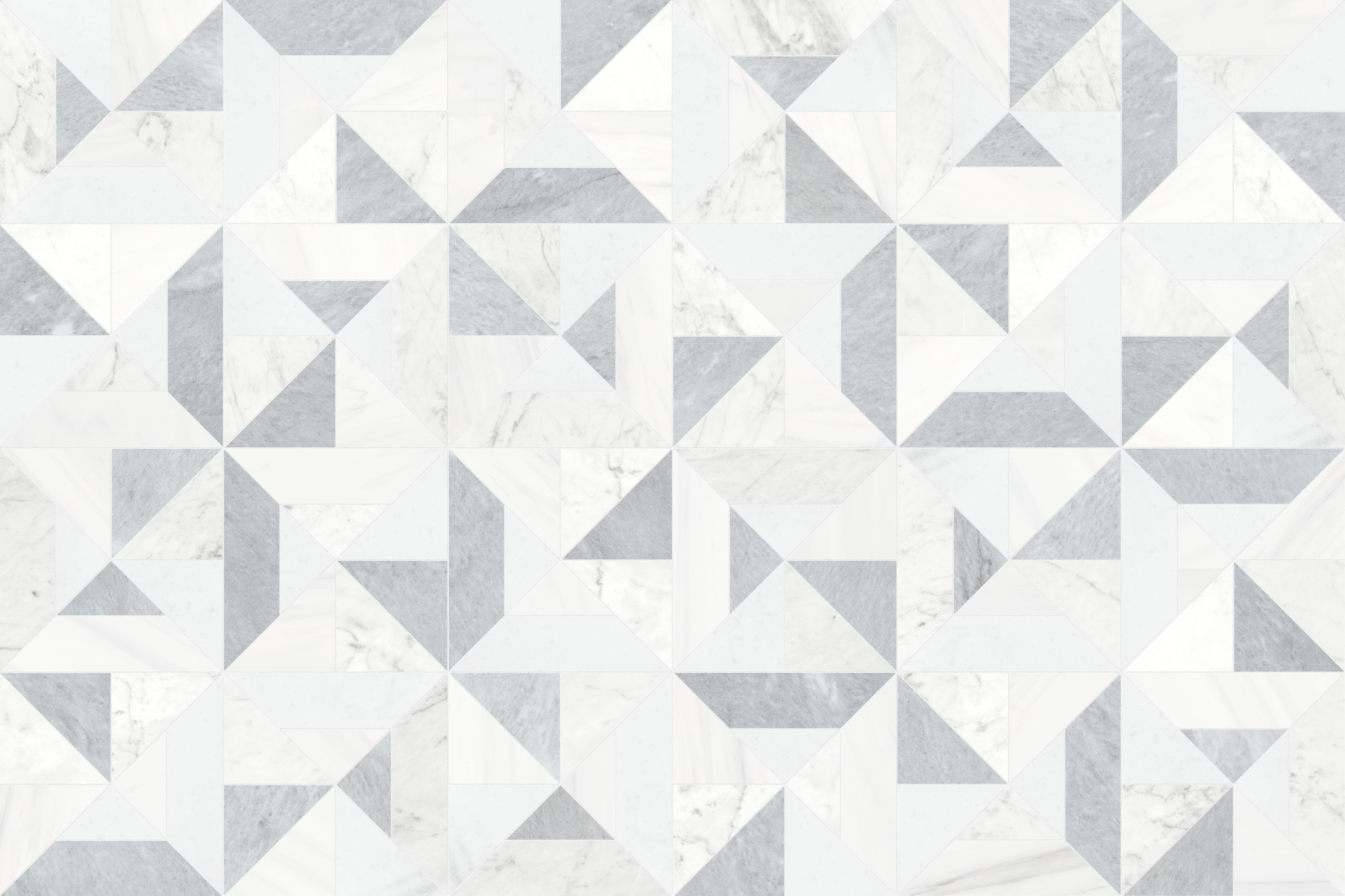 Utopio Polar mixed mosaic by Anatolia, top-down product view, 15 3/4"×15 3/4"×3/8" size. Turkish mixed for floors and walls.