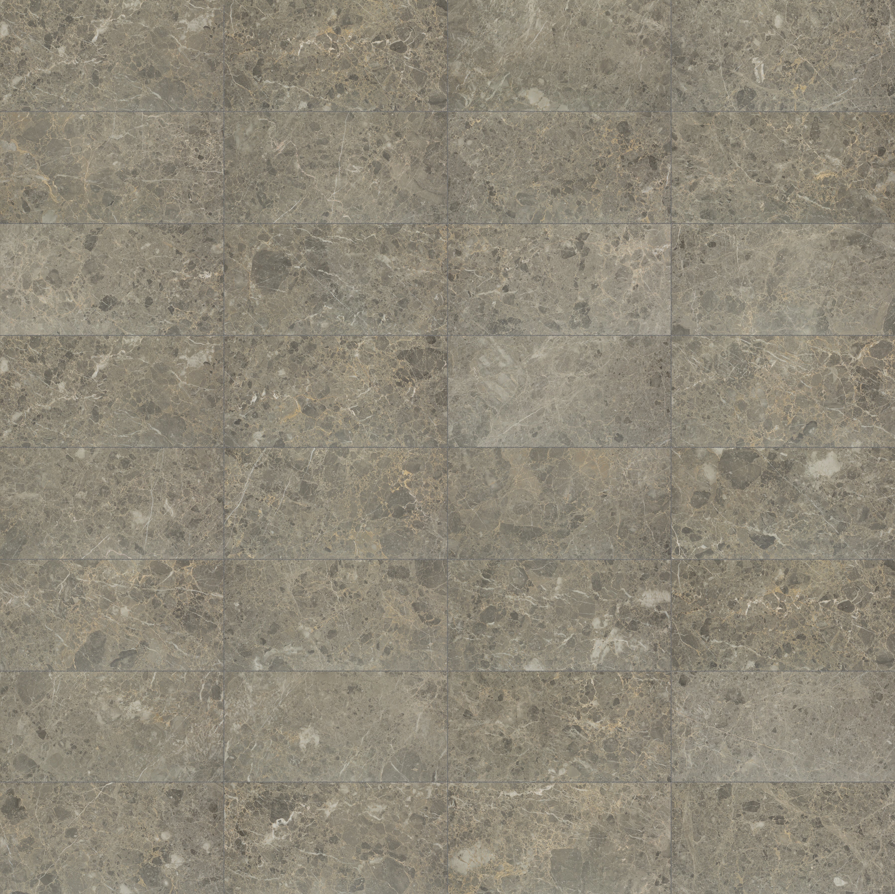 Velutto Ash marble trim by Anatolia, top-down product view, 1/2"×12"×5/8" size. Turkish marble for floors and walls.