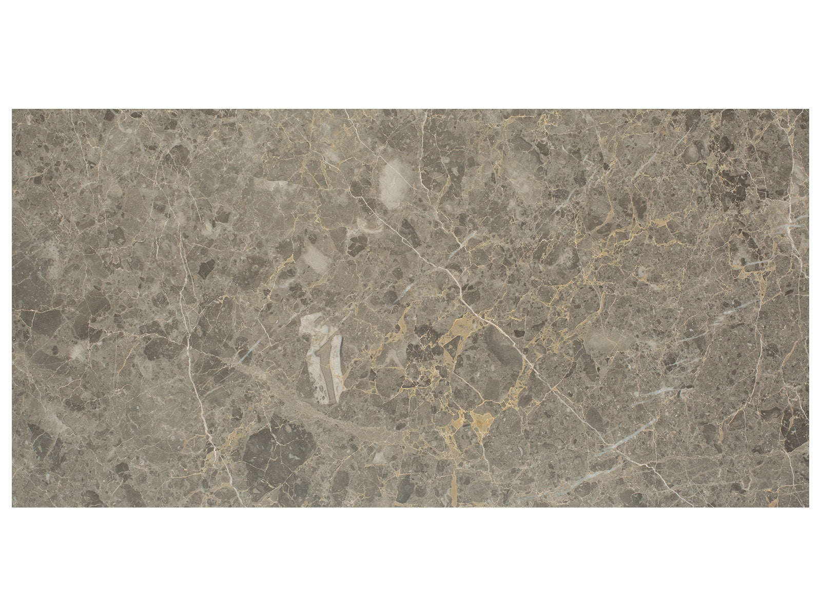 Velutto Ash marble field tile by Anatolia, top-down product view, 12"×24"×15/32" size. Turkish marble for floors and walls.